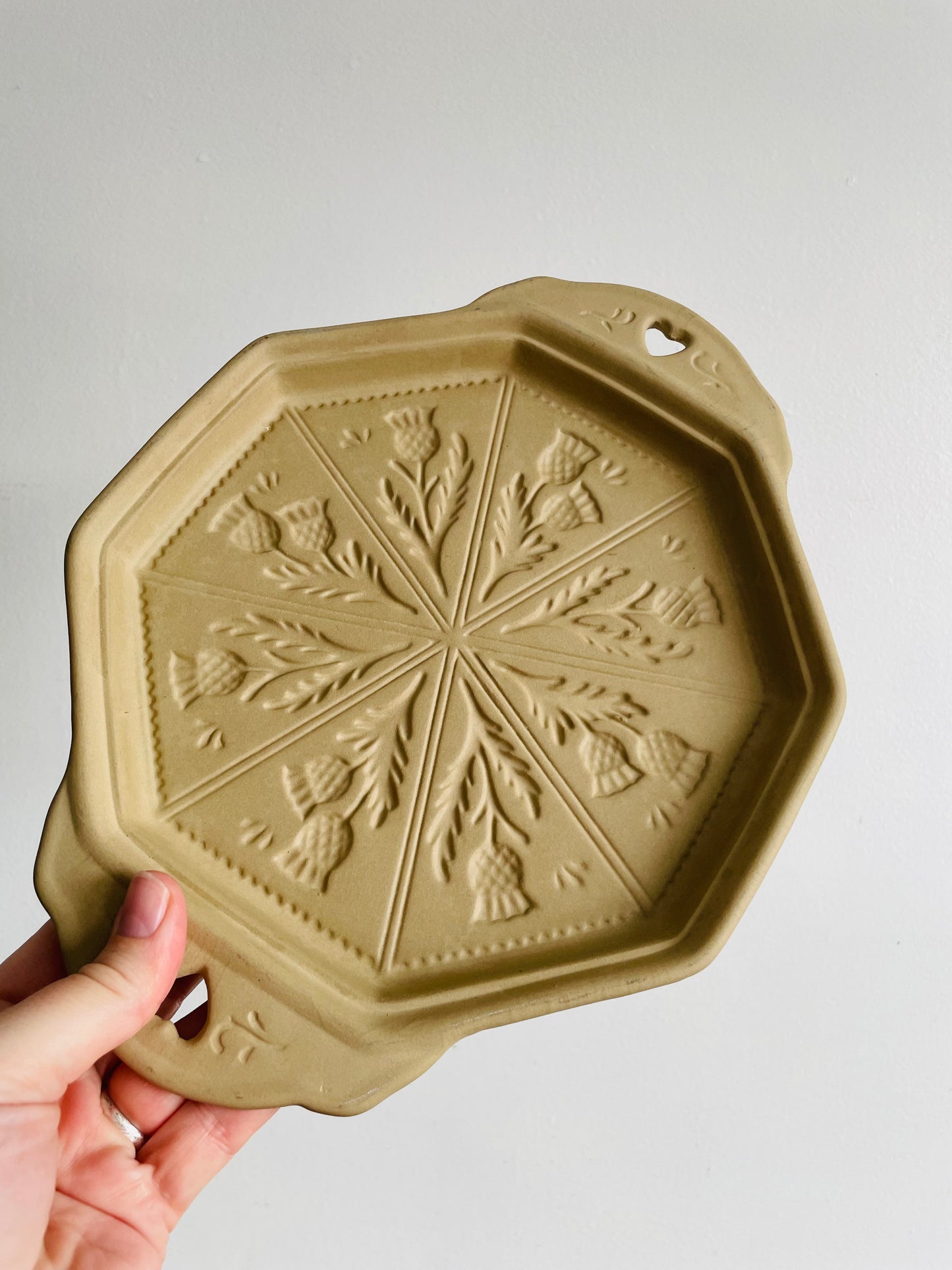 Shortbread Cookie Mold with Scottish Thistle Design