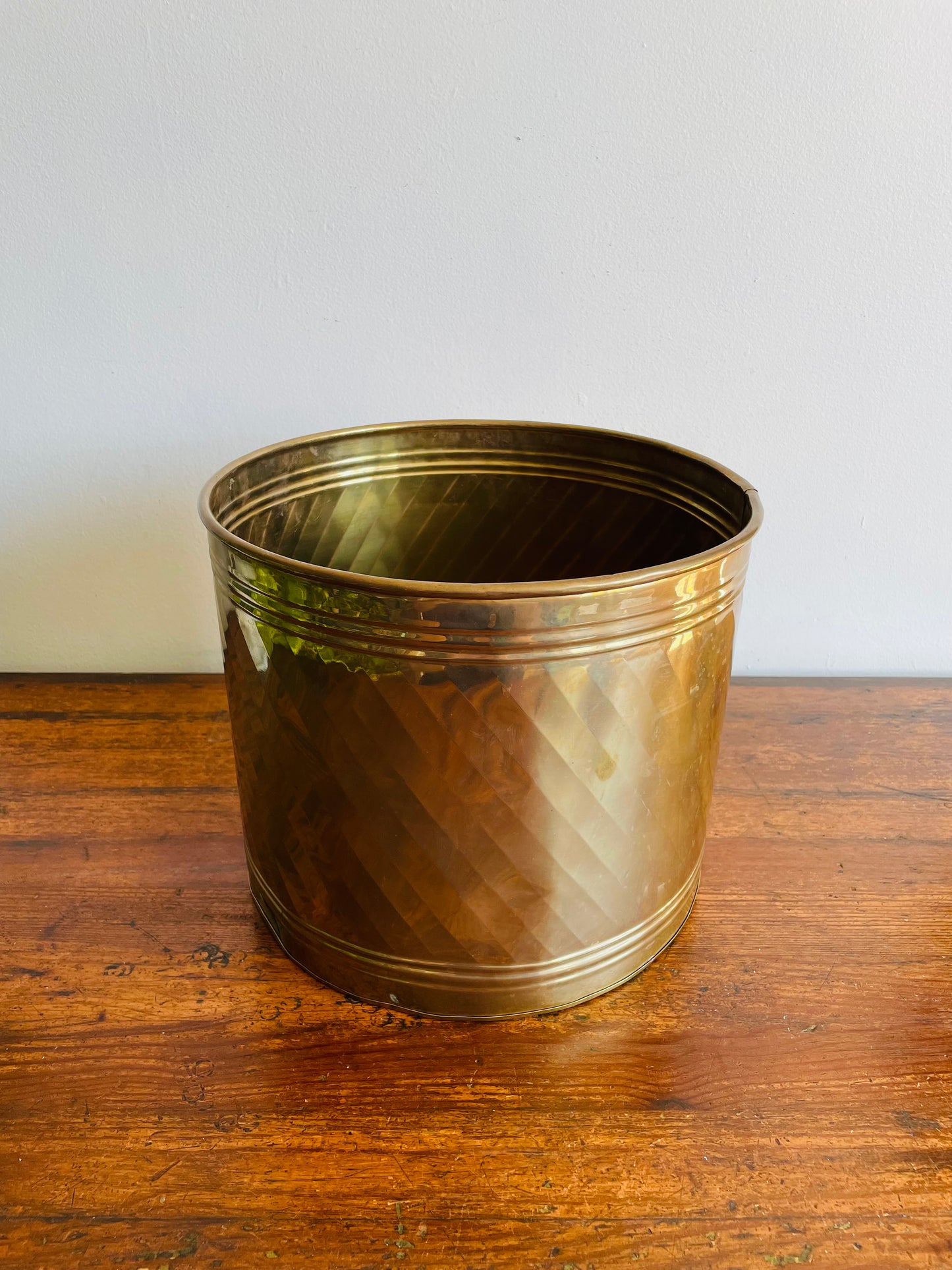 Giant Brass 11" Planter Pot Bucket - Made in India