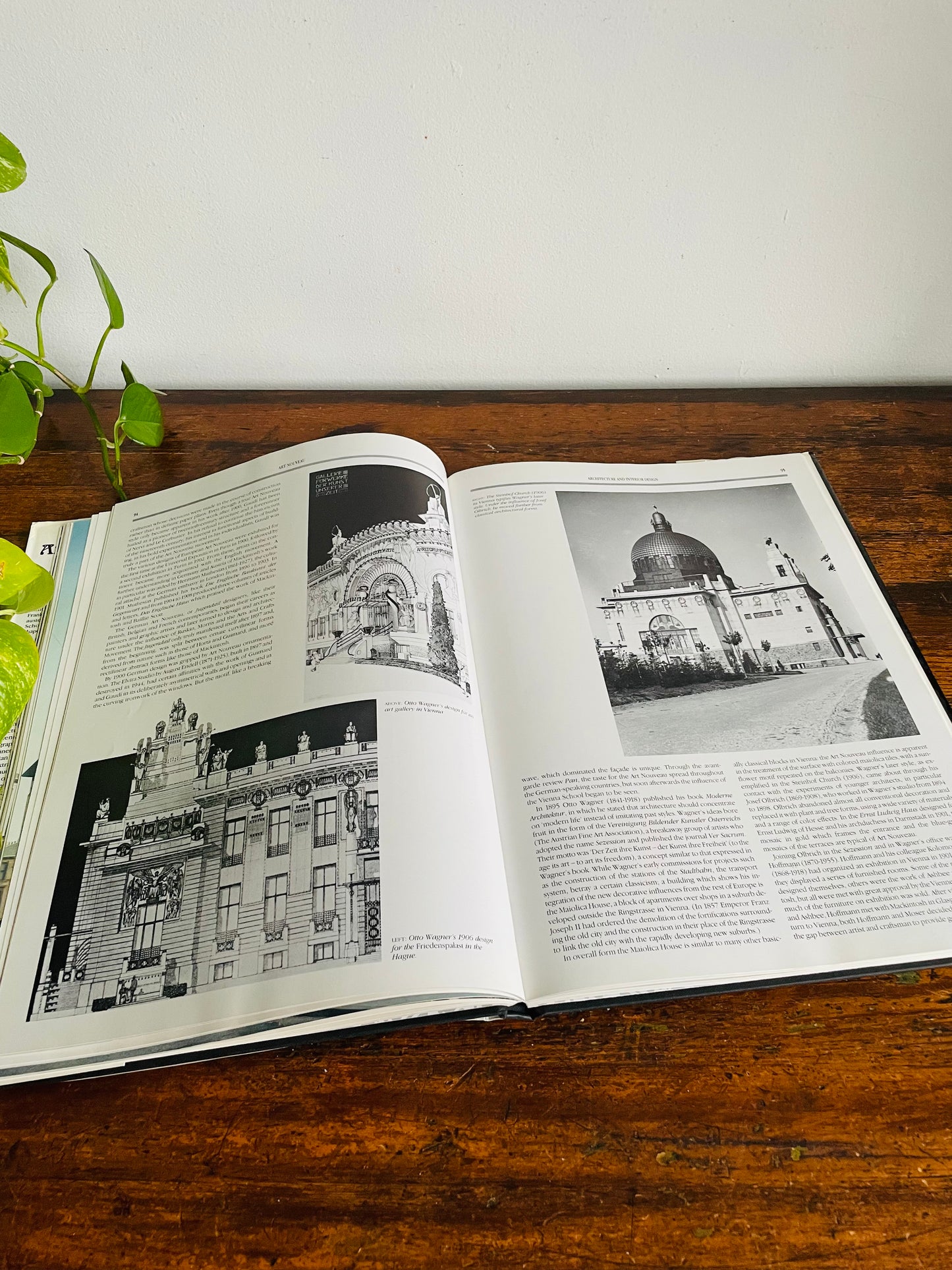 Vintage Art Nouveau Hardcover Coffee Table Book by Maria Costantino (1989)