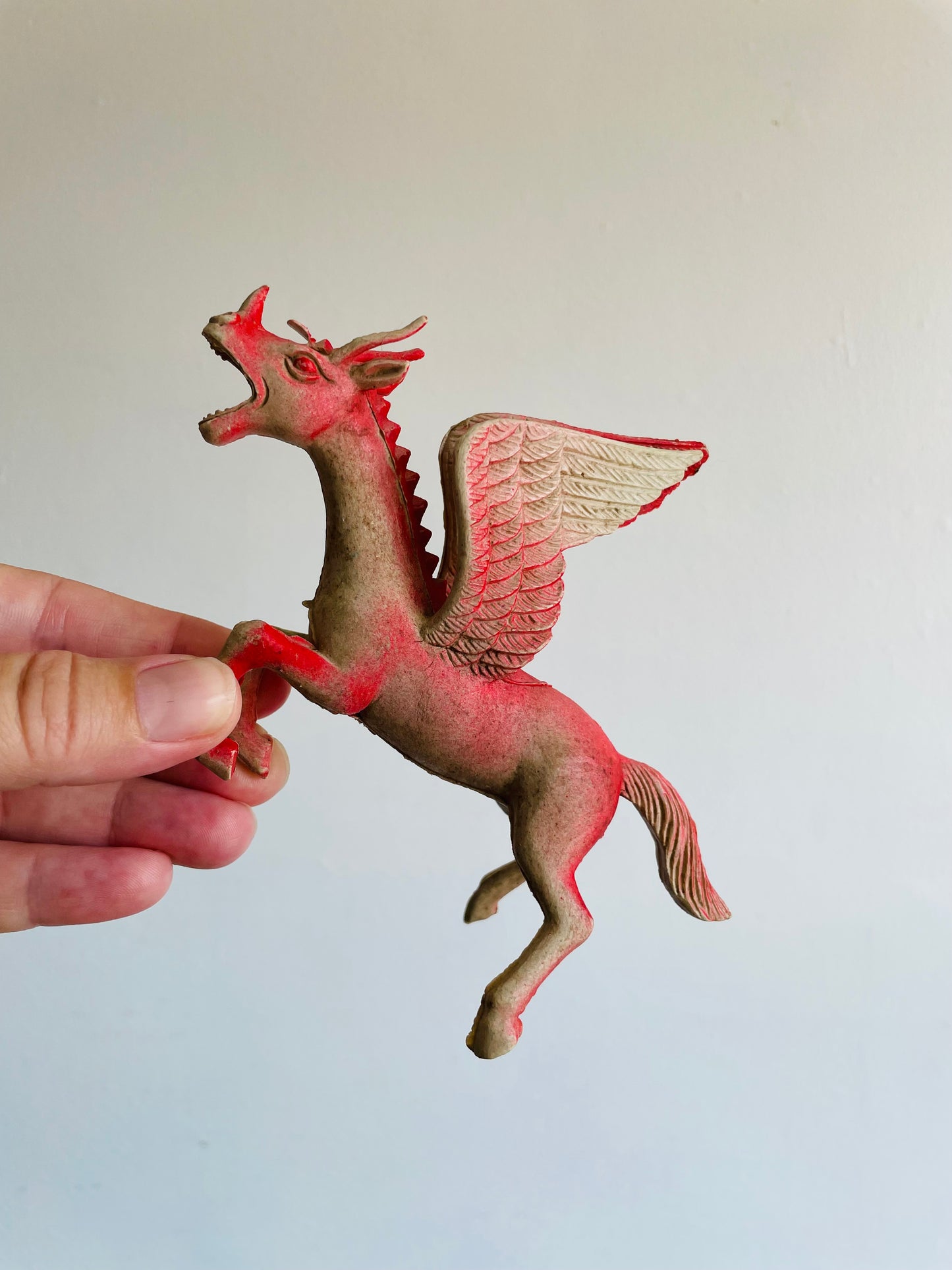 Imperial Dragons & Daggers Pink Flying Pegasus Dragon Flying Monster Figurine - Made in Hong Kong