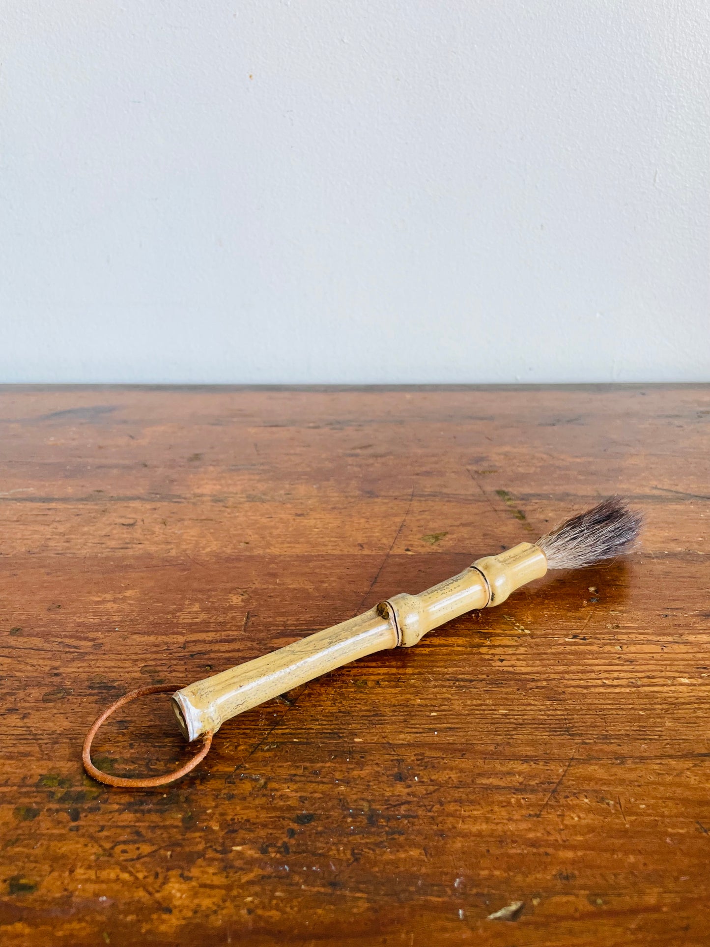 Vintage Bamboo Handle Calligraphy Brush with Horse Hair