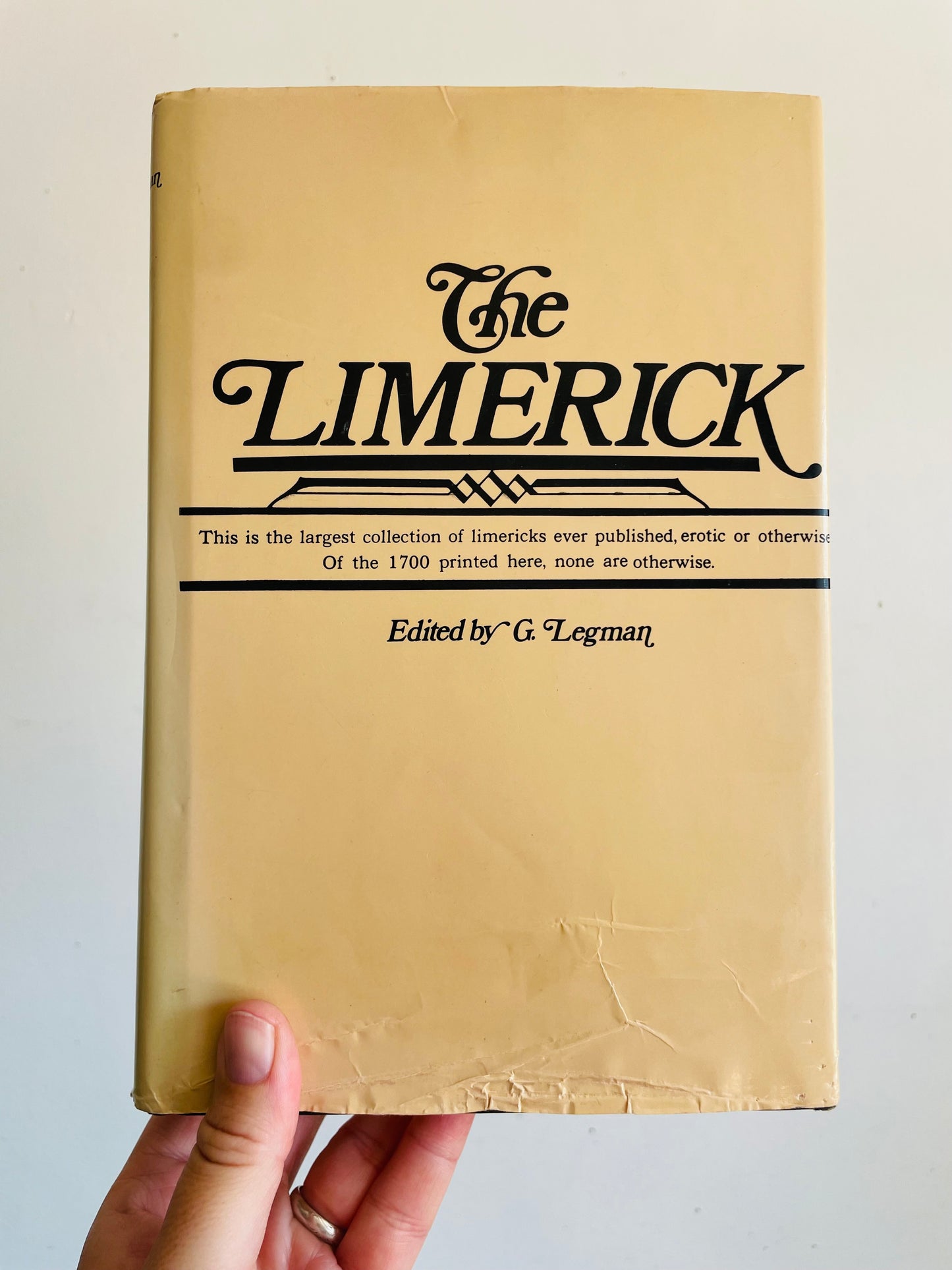 Vintage The Limerick Hardcover Book by G. Legman - 1700 Examples With Notes, Variants & Index - Bell Publishing Company - Saucy & X Rated Poetry