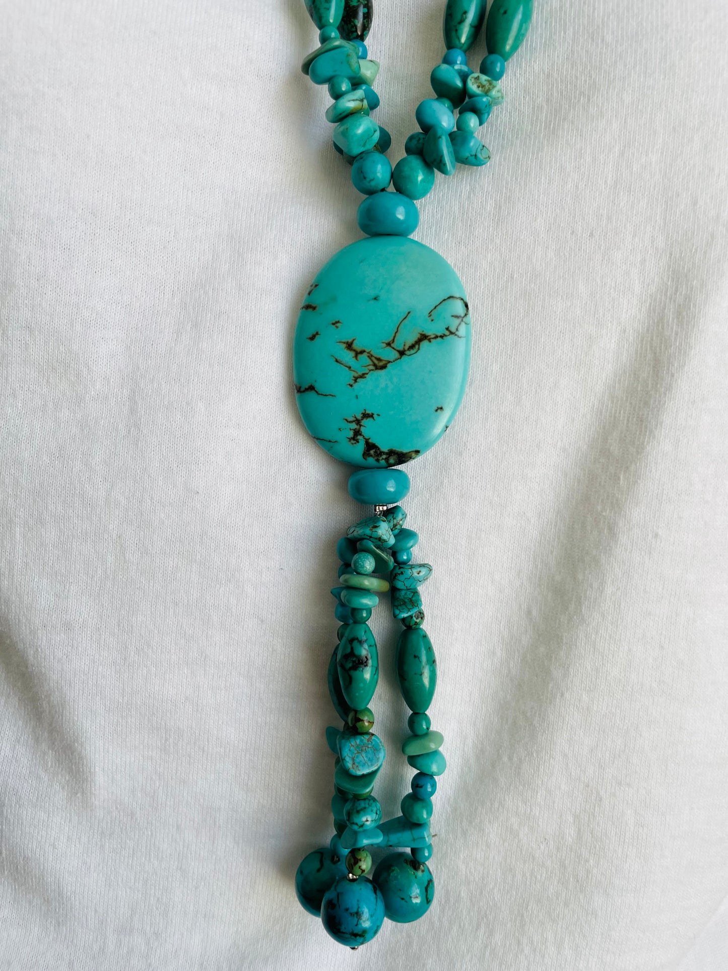 Turquoise Stone Beaded Necklace