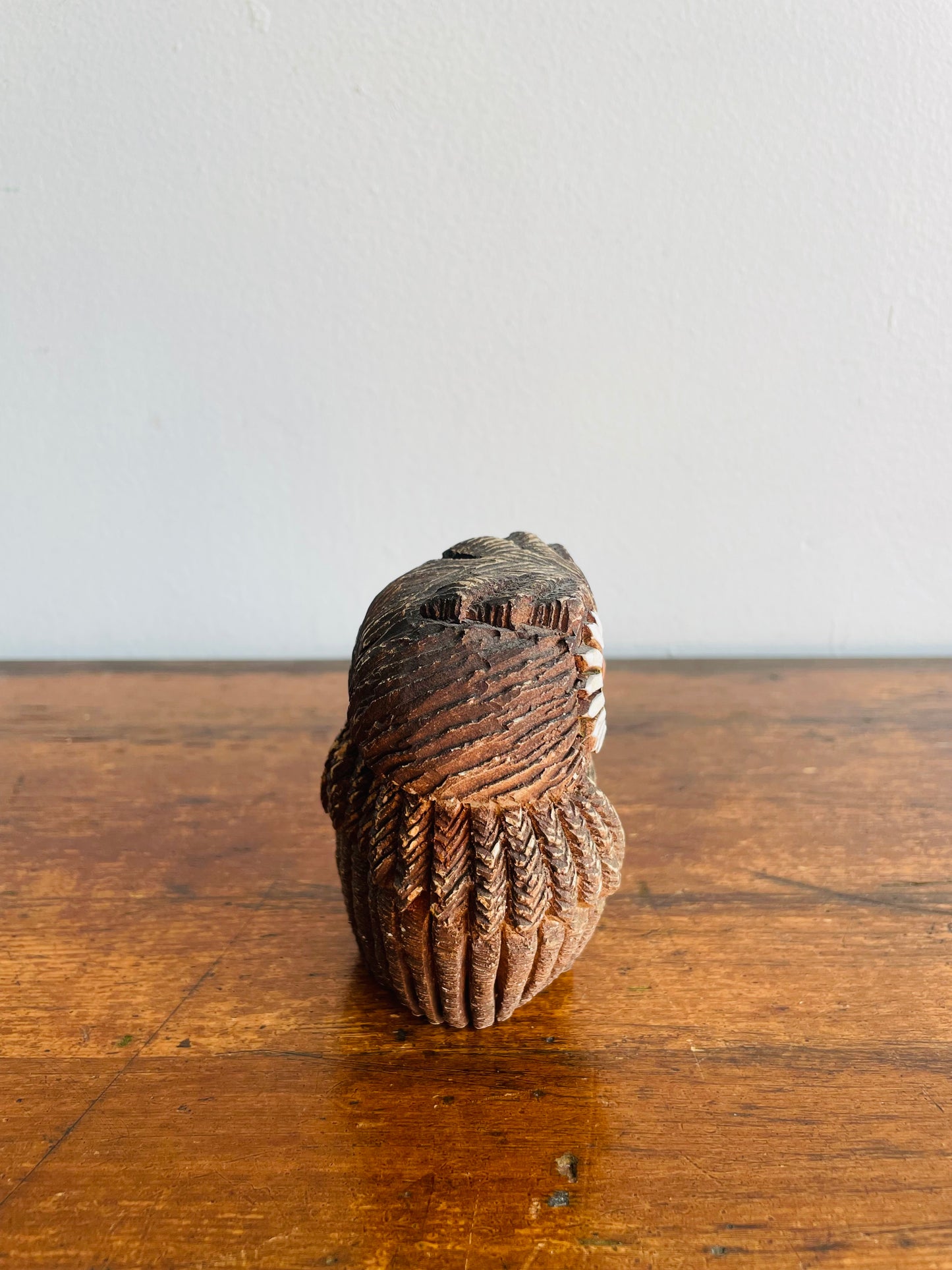Artesania Rinconada Uruguay Folk Art Pottery Owl Figurine - Retired #58