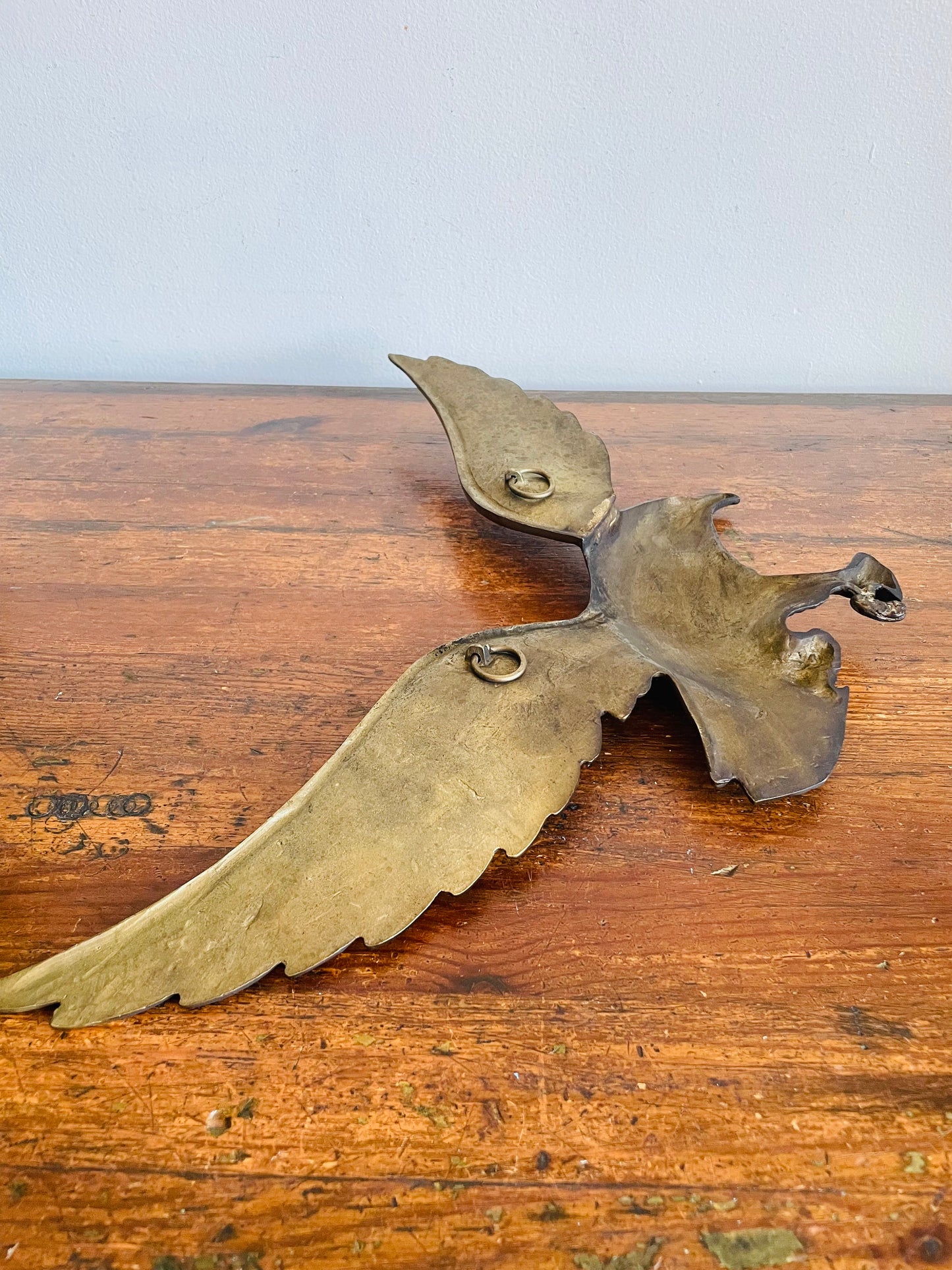 Vintage Solid Brass Flying Eagle Bird - Wall Hanging Decor