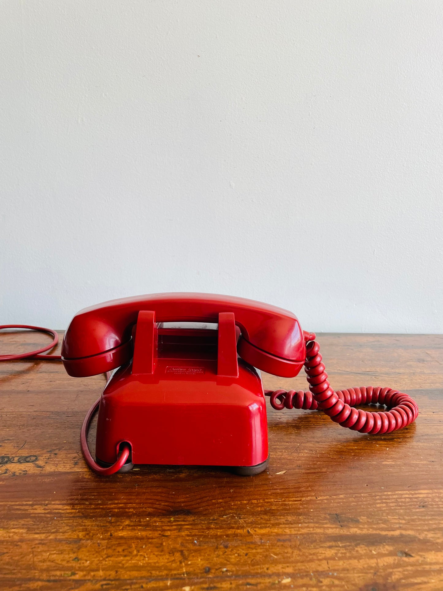 1950s Northern Electric Company Cherry Red Rotary Landline Phone - Made in Canada