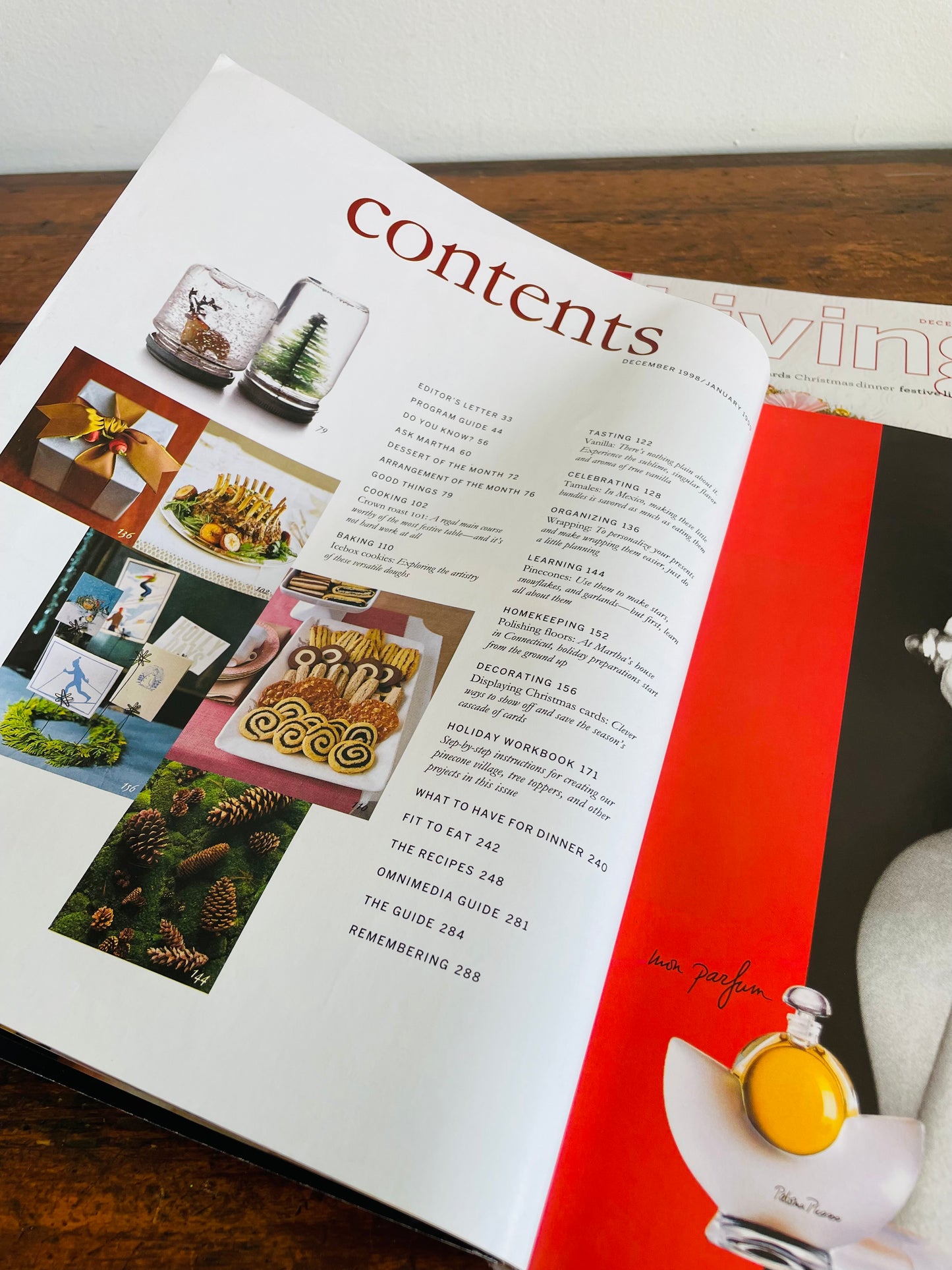 Vintage Collection of Martha Stewart Living Christmas Magazines - December 1998 & 2002  - Set of 2