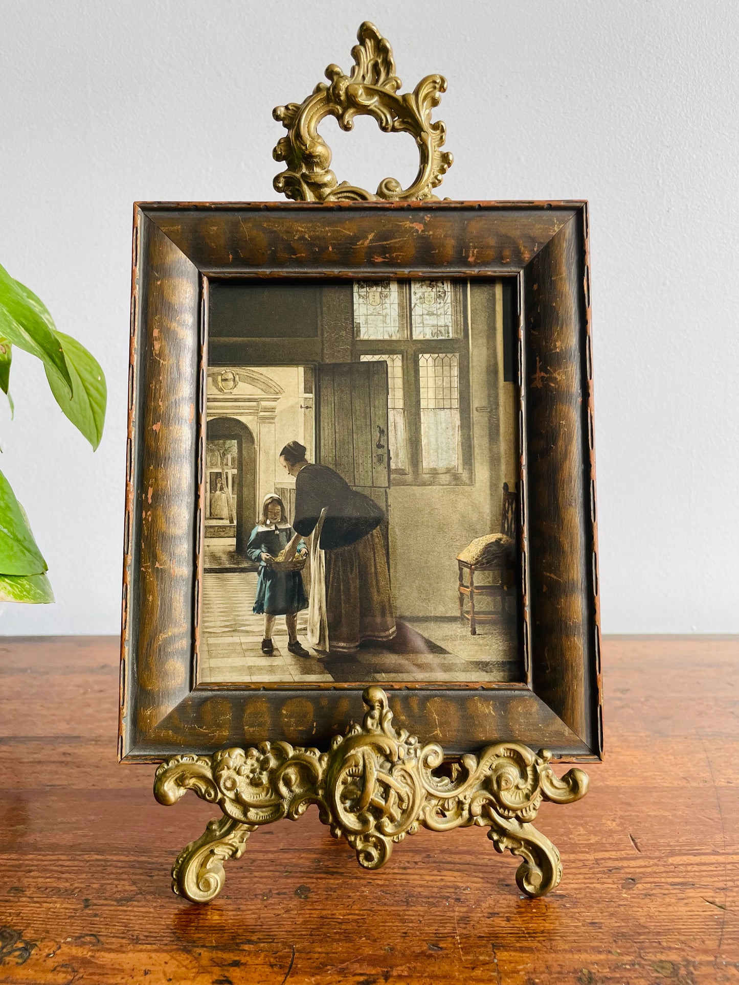 Framed Dutch Painter Pieter de Hooch Print - A Boy Bringing Bread