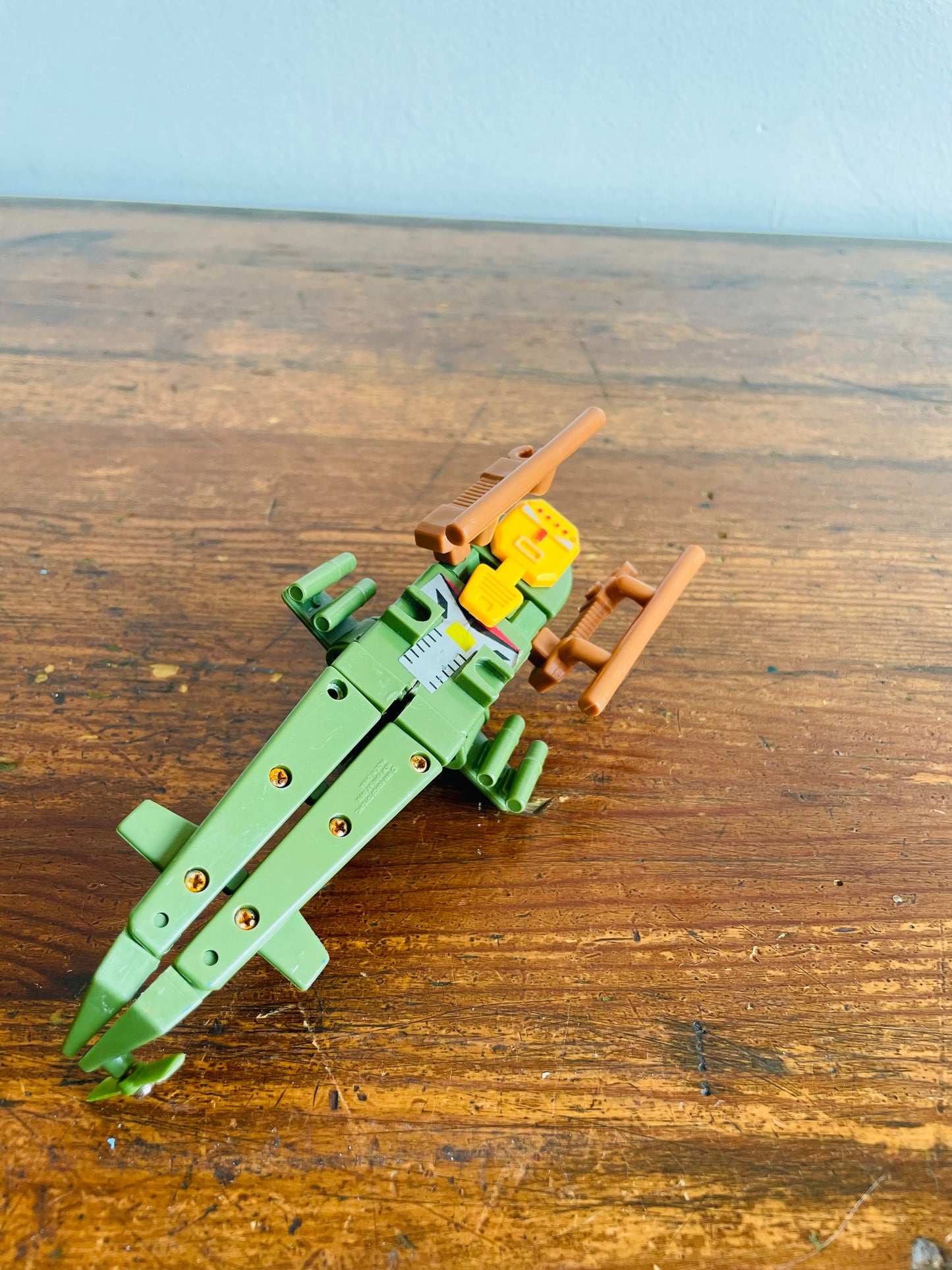 1985 Remco Zybots IV Sky Attacker - Changeable Transformer Robot Military Helicopter