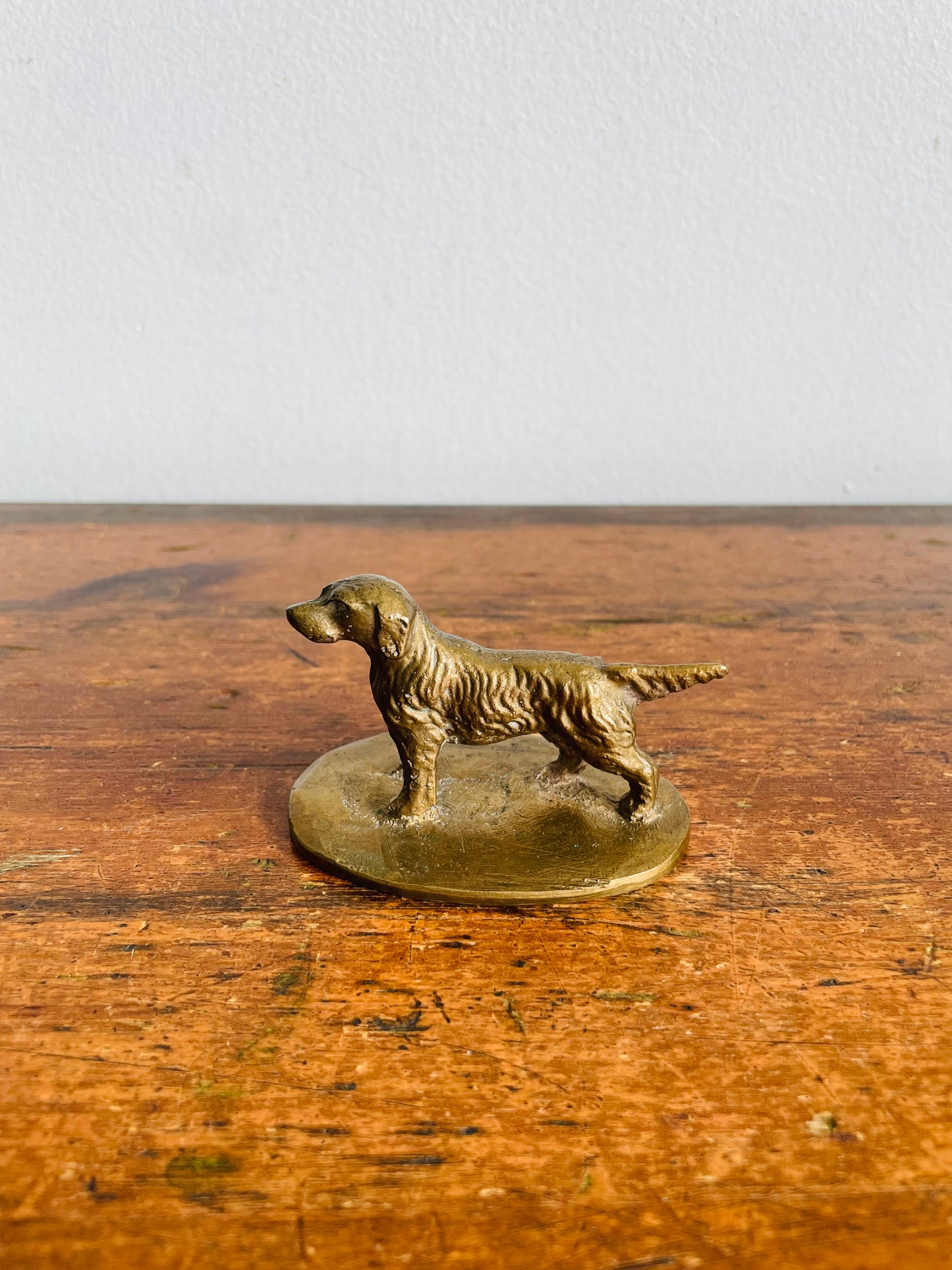 Vintage Brass Irish Setter Dog Figurine