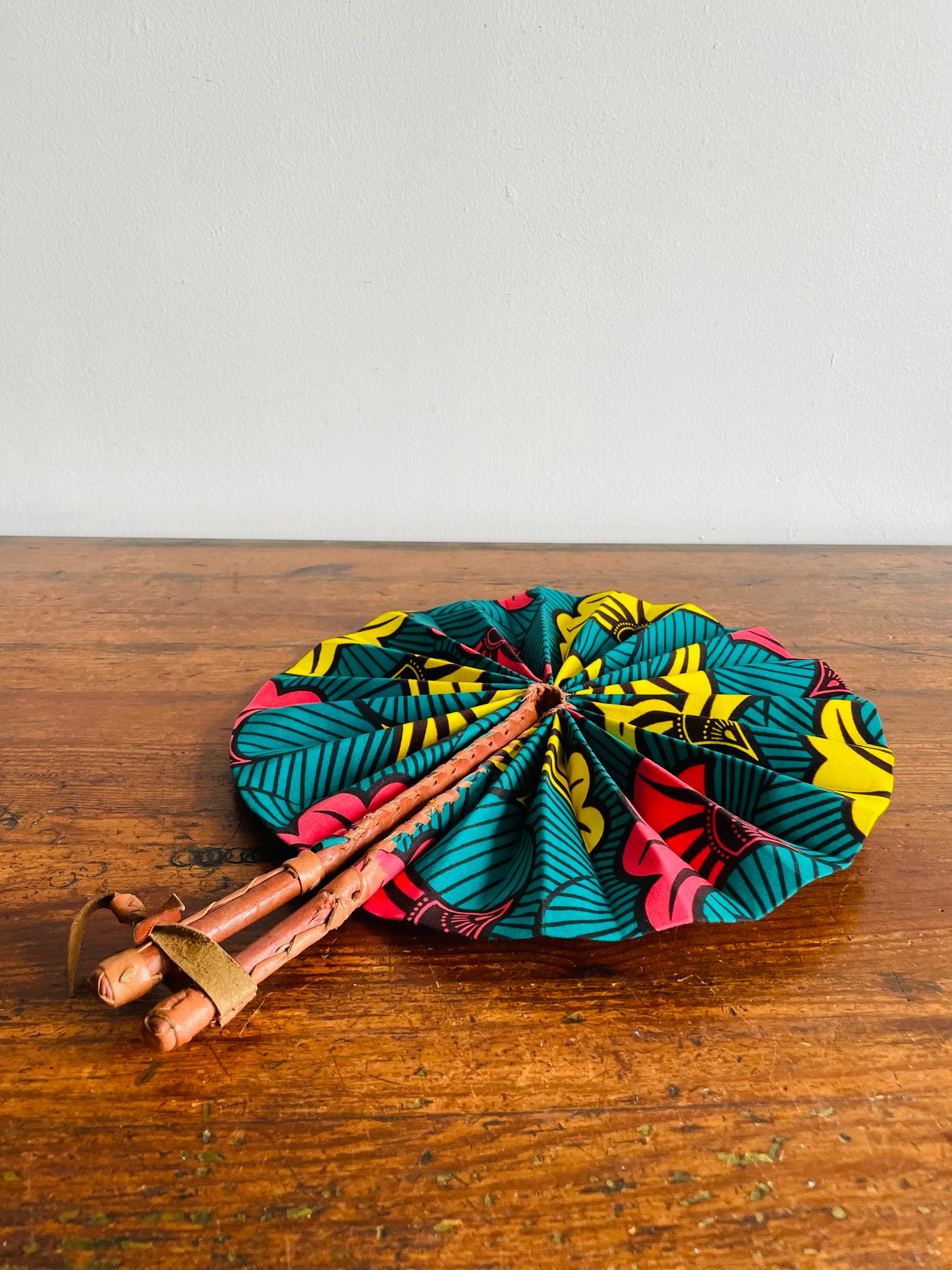 African Wax Print Fabric Folding Fan