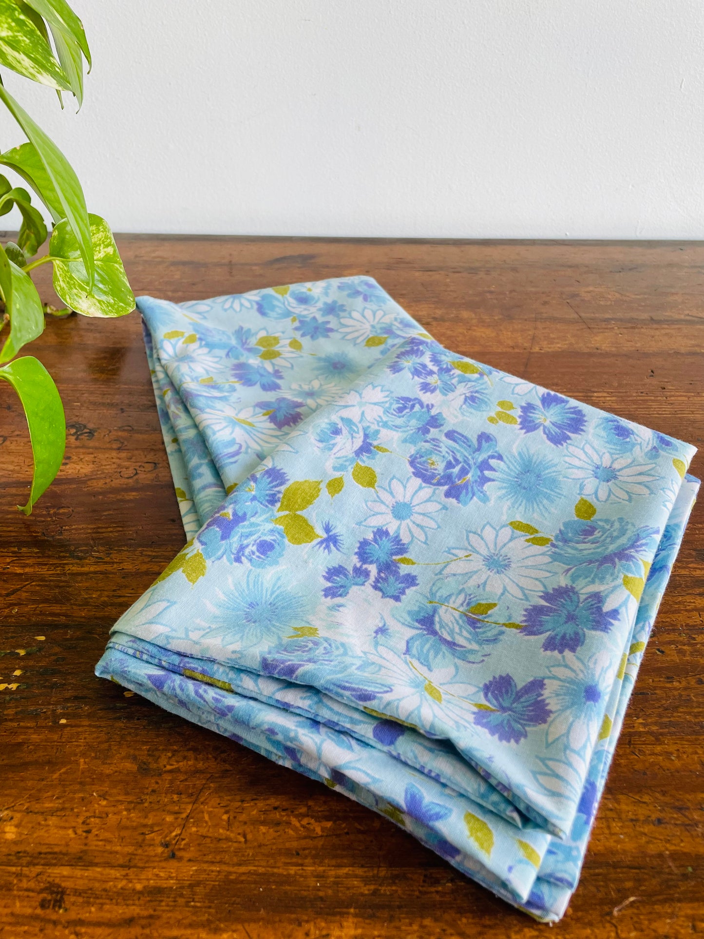 Blue & Purple Flower Pillowcases - Set of 2