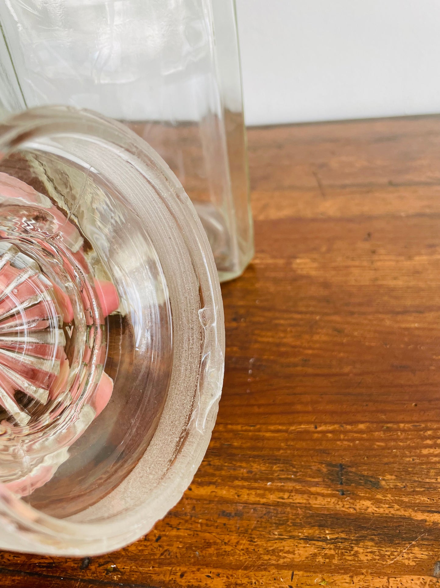 Giant Heavy & Solid Clear Glass Pharmacy or Candy Store Apothecary Jar with Lid