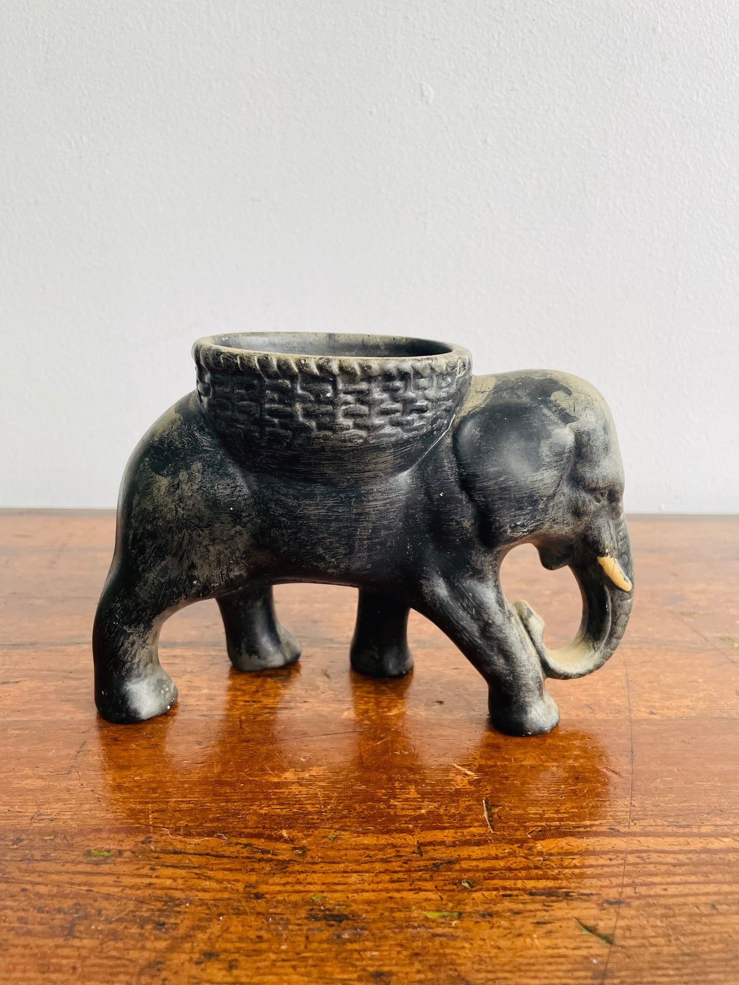 Black Elephant Pottery Planter Pot