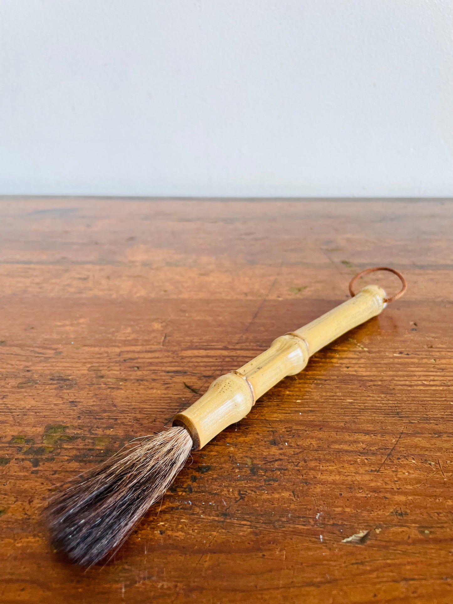 Vintage Bamboo Handle Calligraphy Brush with Horse Hair