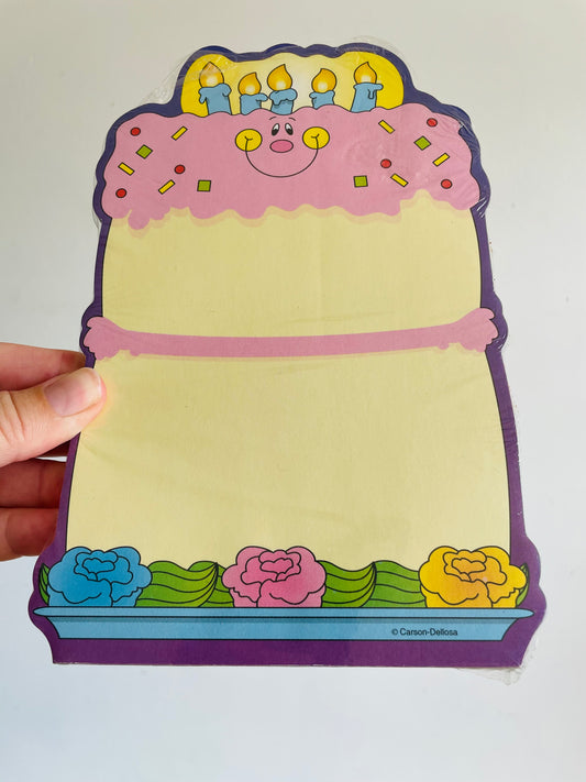 Brand New Vintage School Teacher Classroom Supplies - Birthday Cake Novel Notes - 50 Sheets - Carson-Dellosa Publishing Co.