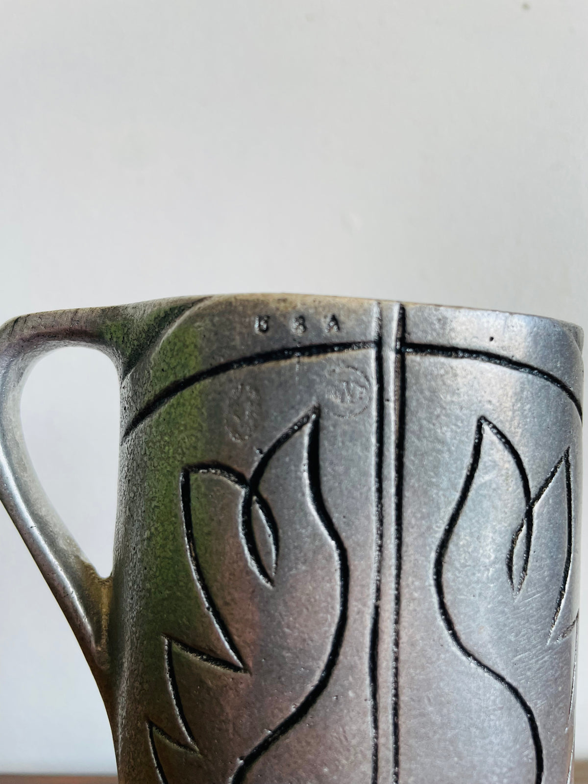 Vintage Metal Wilton Armetale Breakin' The Noggin Equestrian Western Cowboy Boot Novelty Beer Mug Stein, Pitcher, Makeup Brush Holder, Vase, Etc.