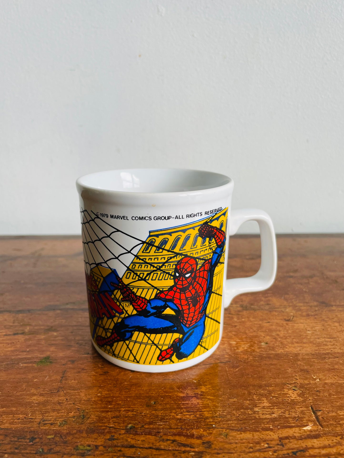 Vintage 1979 Marvel Comics The Amazing Spider-Man Mug - Kiln Craft Tableware - English Ironstone - Made in England