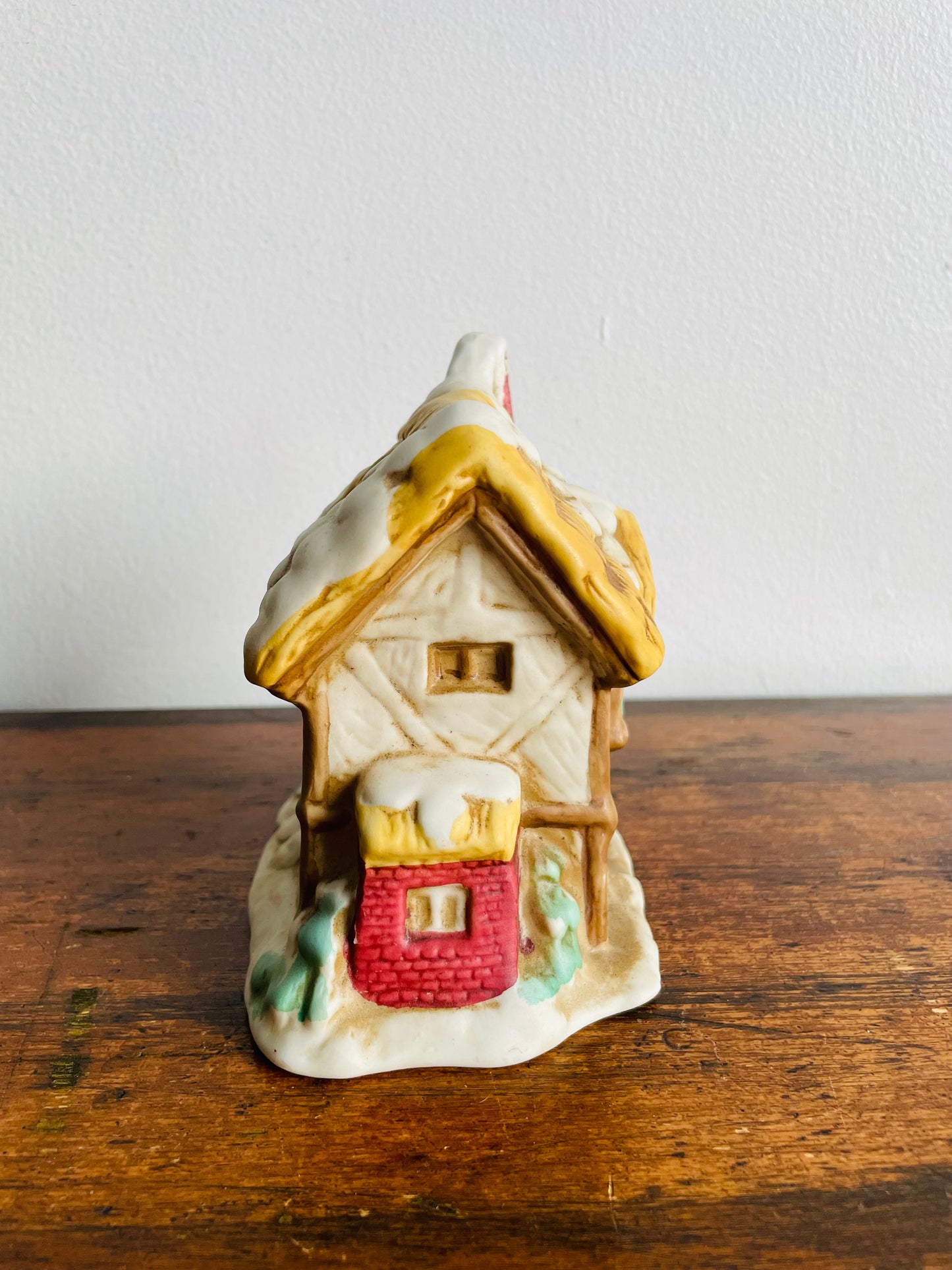 Ceramic Christmas Village Post Office House - Electric Cord & Bulb Can Be Added - Made in Taiwan