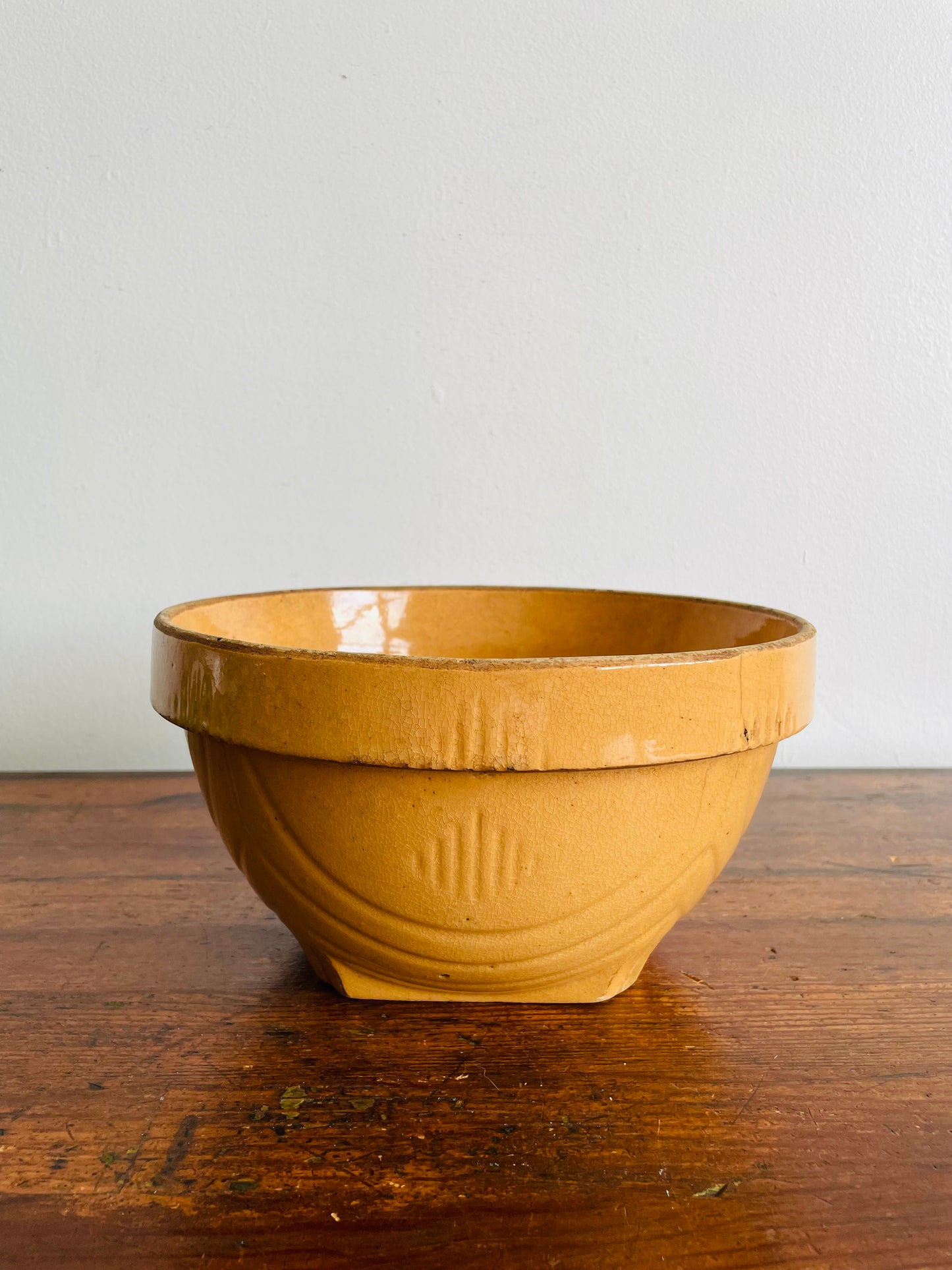 Rustic Yellow Ware Mixing Bowl No. 8