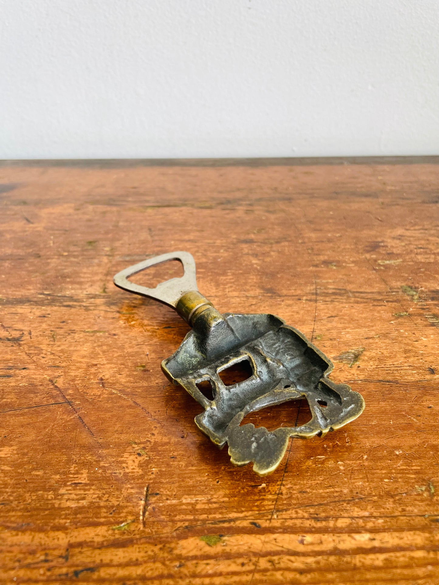 Vintage Irish Jaunting Car Scene Brass Bottle Opener