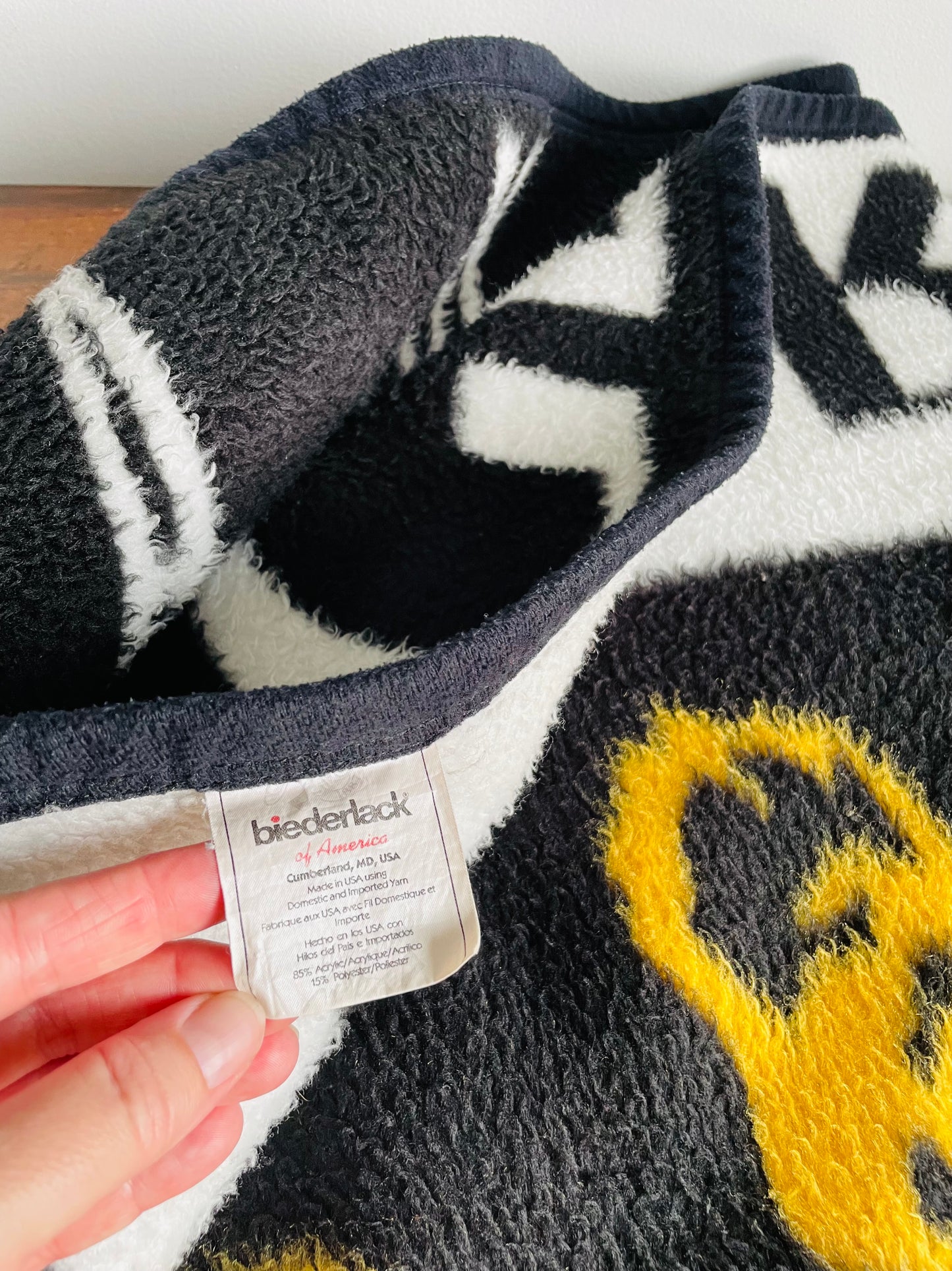 Vintage Bierderlack of America Hamilton Tiger Cats CFL Football Sports Team Blanket