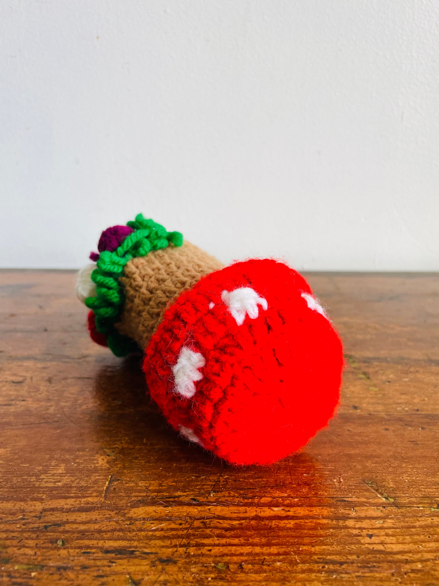 Vintage Handmade Crochet Toadstool Mushroom