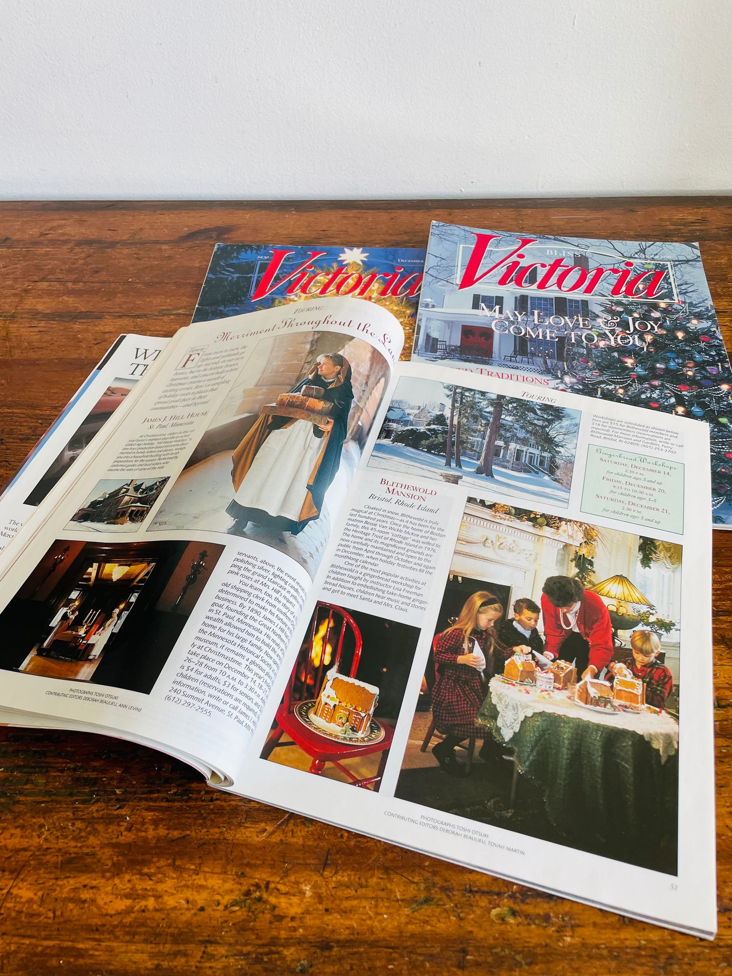 Vintage Collection of Victoria Christmas Magazines - December 1996, 1998, 1999 - Set of 3