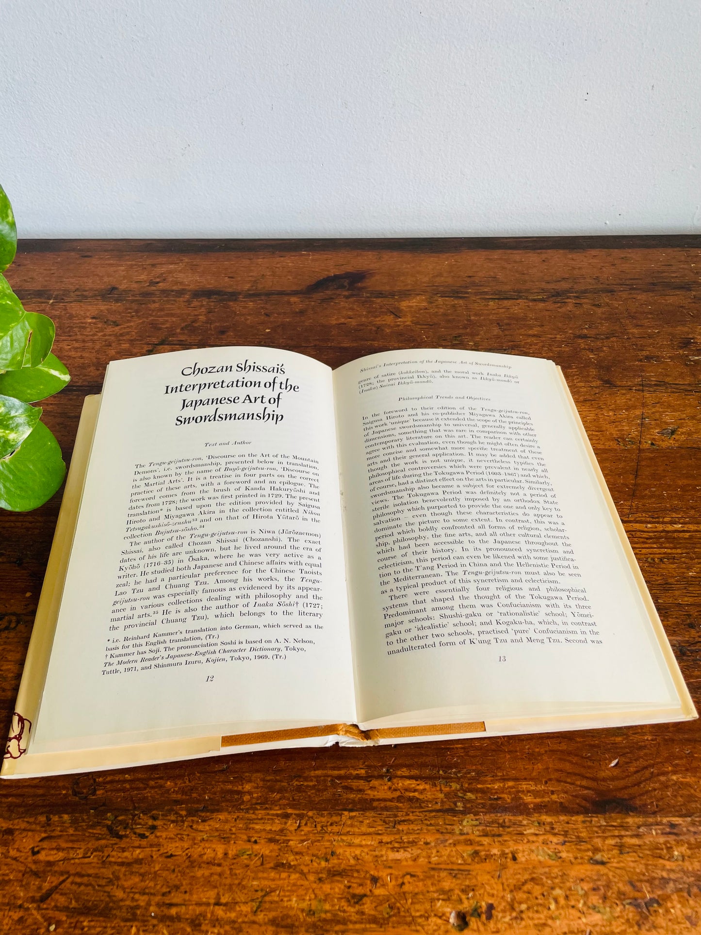 Vintage Zen And Confucius In The Art of Swordmanship Clothbound Hardcover Book by Reinhard Kammer - The Tengu-geijutsu-ron of Chozan Shissai (1978)