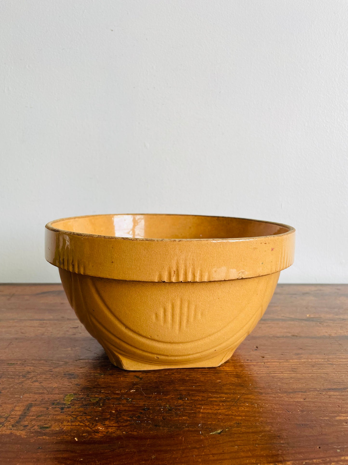 Rustic Yellow Ware Mixing Bowl No. 8