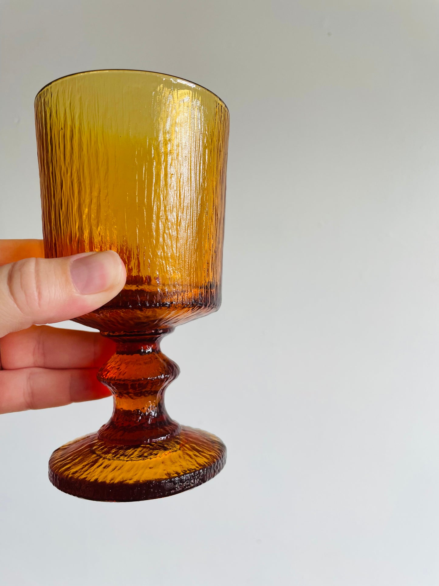 Ravenhead Siesta Amber Glass 5.5" Goblets - Set of 6