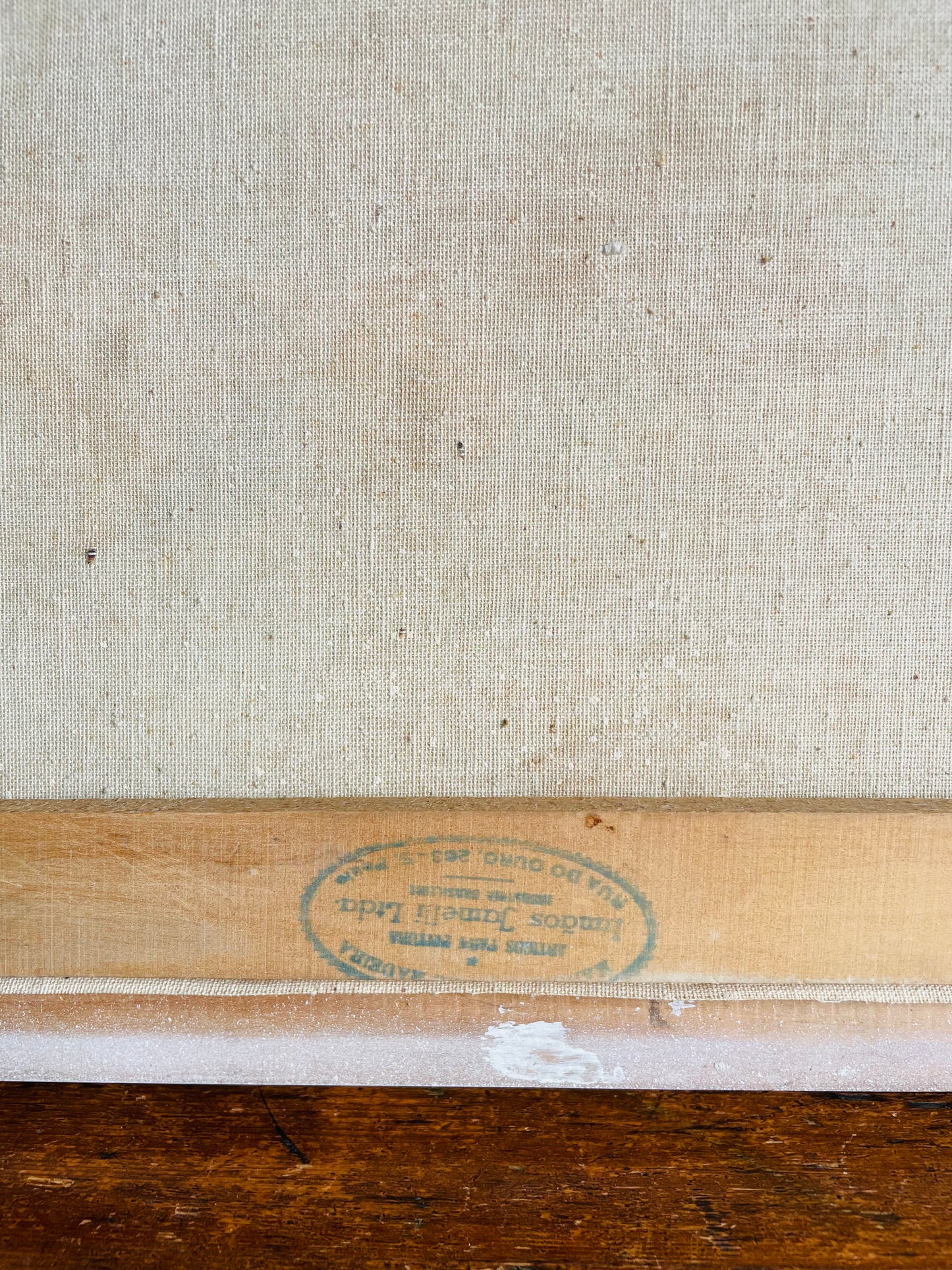 Vintage 1954 Original Art Painting Picture - Swiss Alps Mountain Scene with House & Woman Walking with Little Girl - Artist Signed