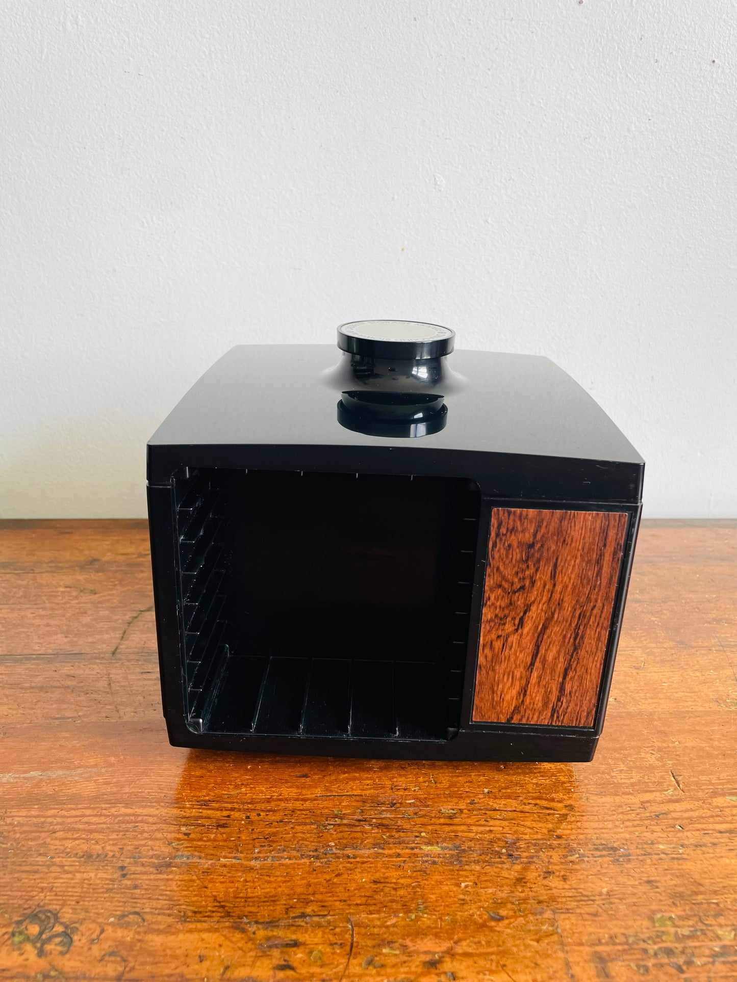 Vintage Dynasound Stow-a-Way Rotating Cassette Tape Storage Module Carousel - Holds Up to 20 Tapes - Spins Lazy Susan Style