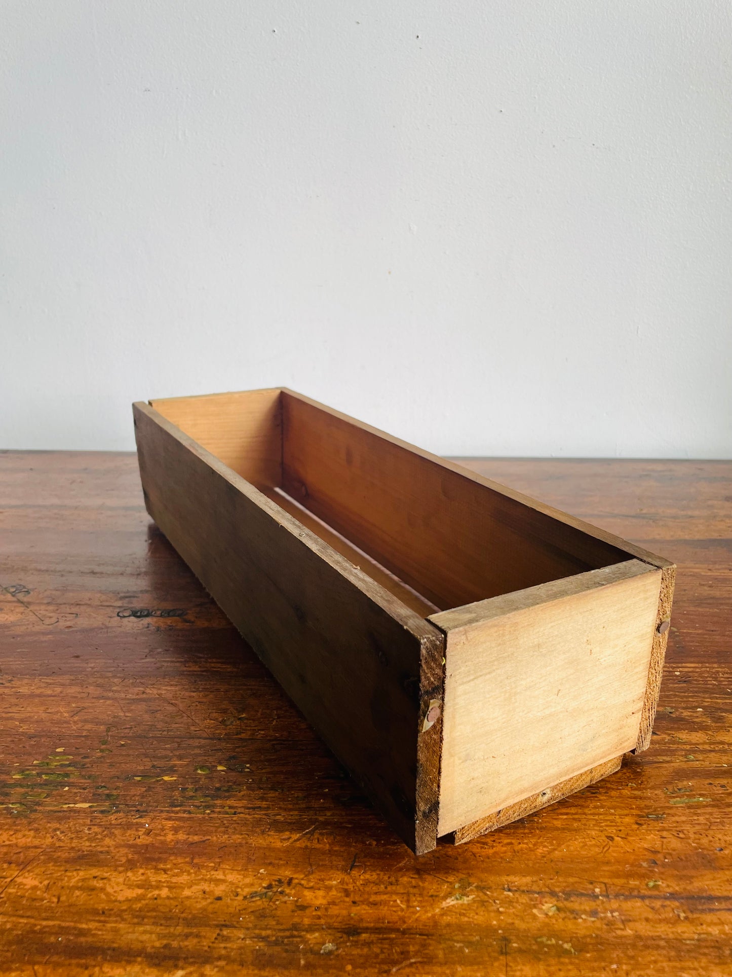 Vintage Slim Wooden Crate Box - From a Barn in Haldimand County - ONE CRATE - Crate C