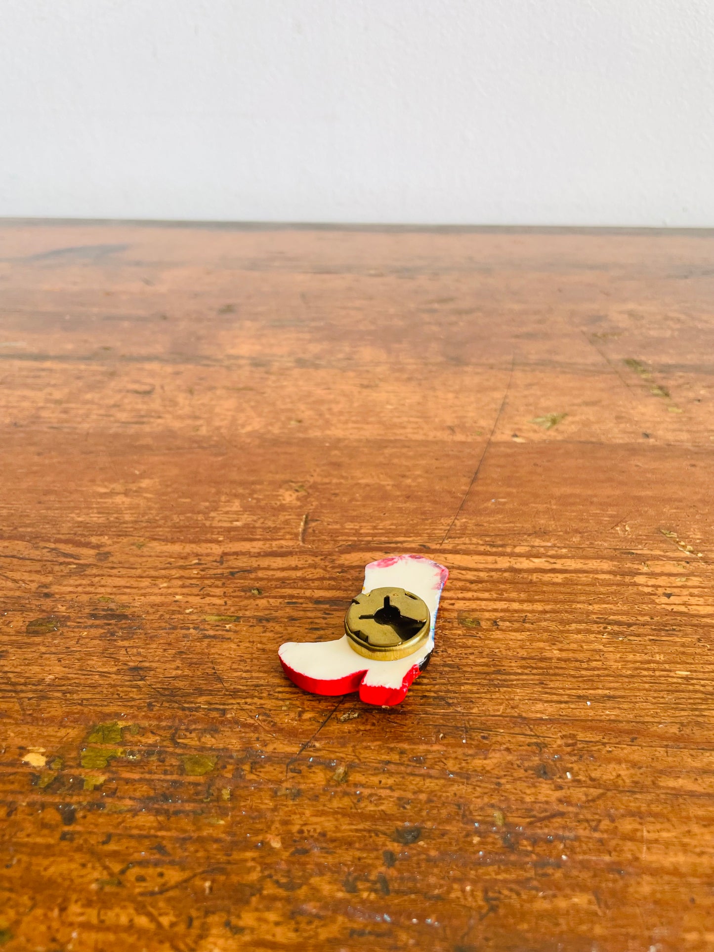Cowboy Boot Button Cover - Red & Blue - Clip Over Your Button to Add Some Flair!