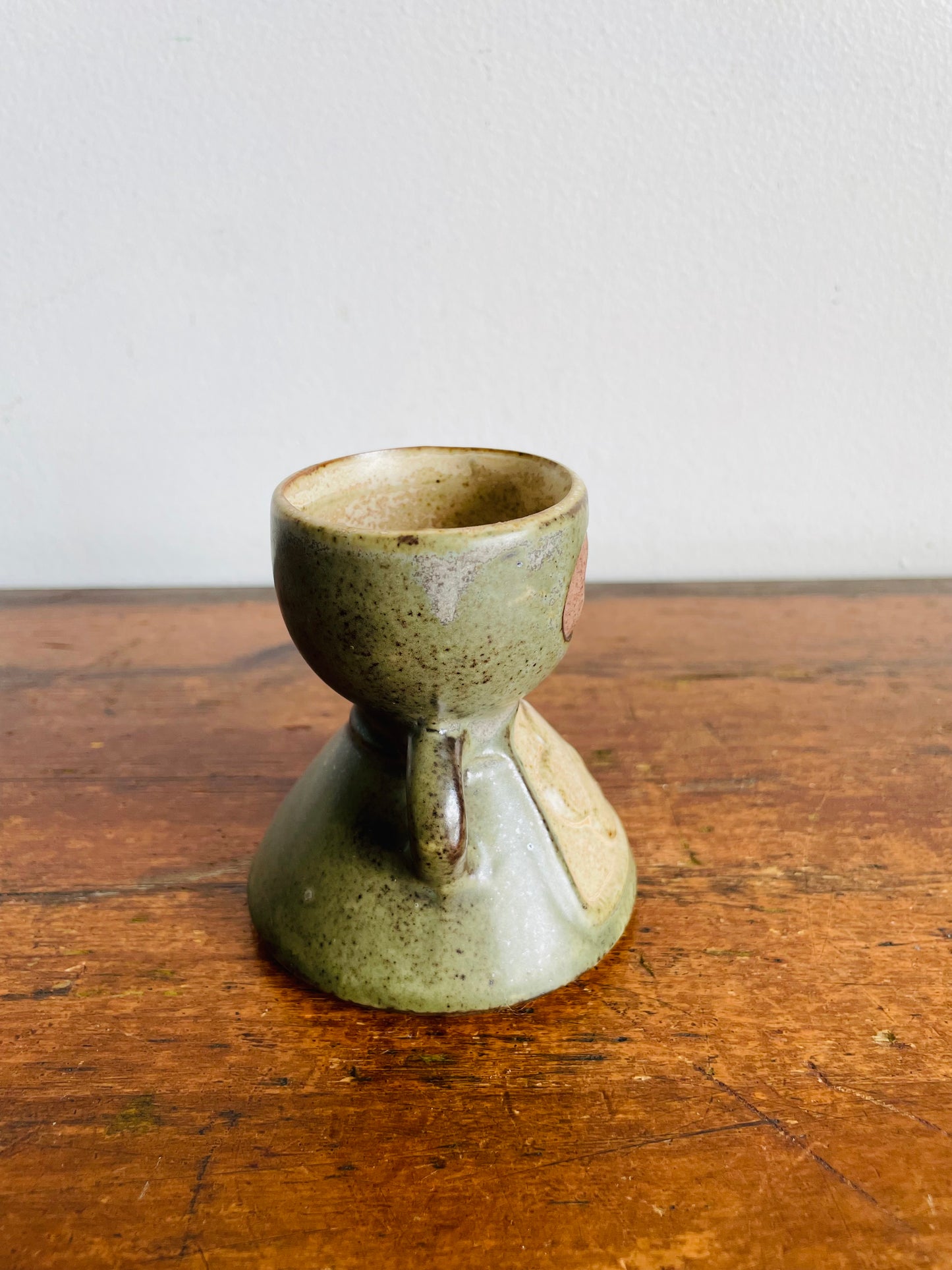 Vintage UCTCI Stoneware Pottery Flower Girl Egg Cup - Could Also Use as a Vase - Made in Japan