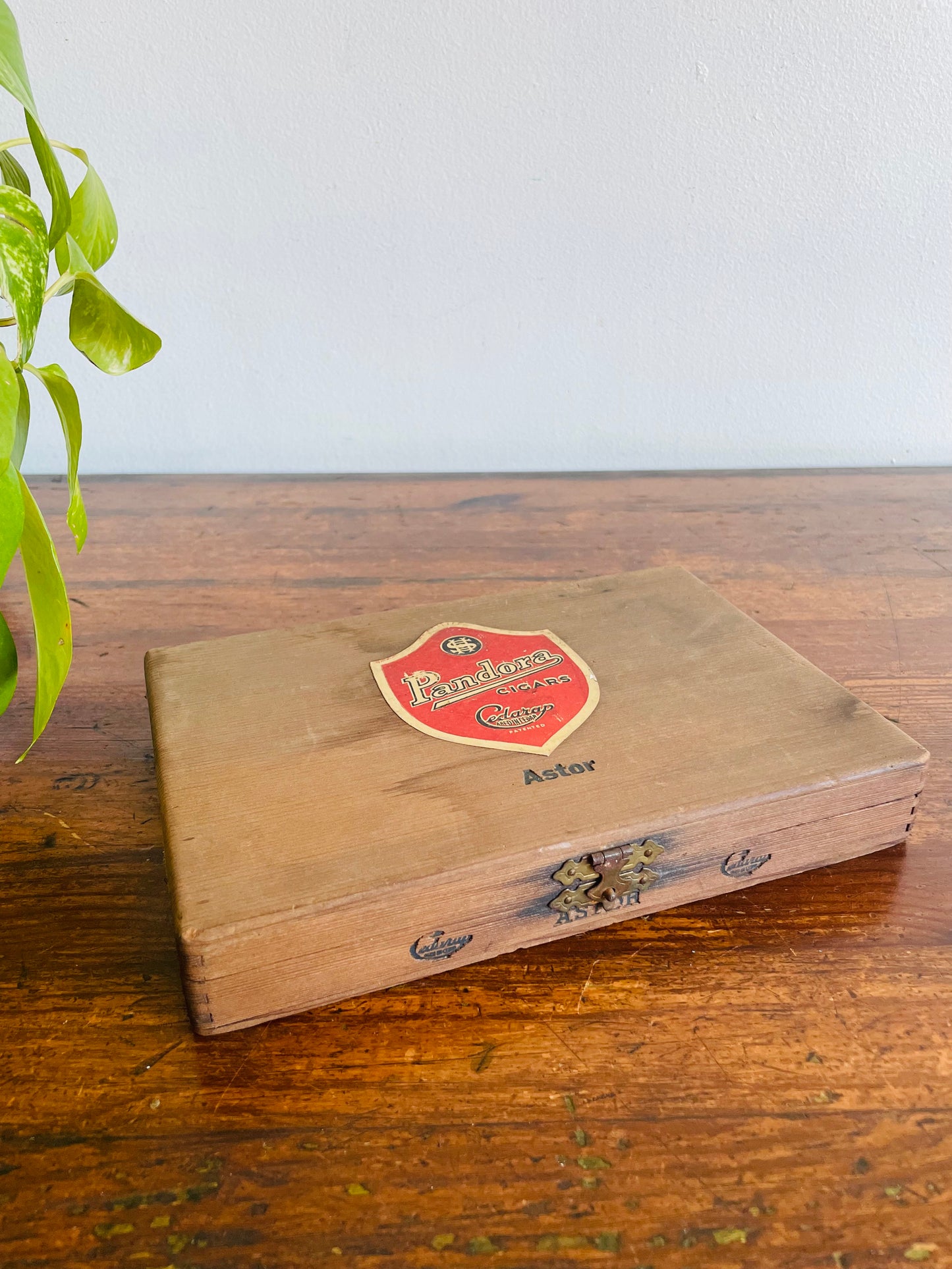 Pandora Cigars Wood Cigar Box with Latch Lid - Astor H. Simon & Sons Limited