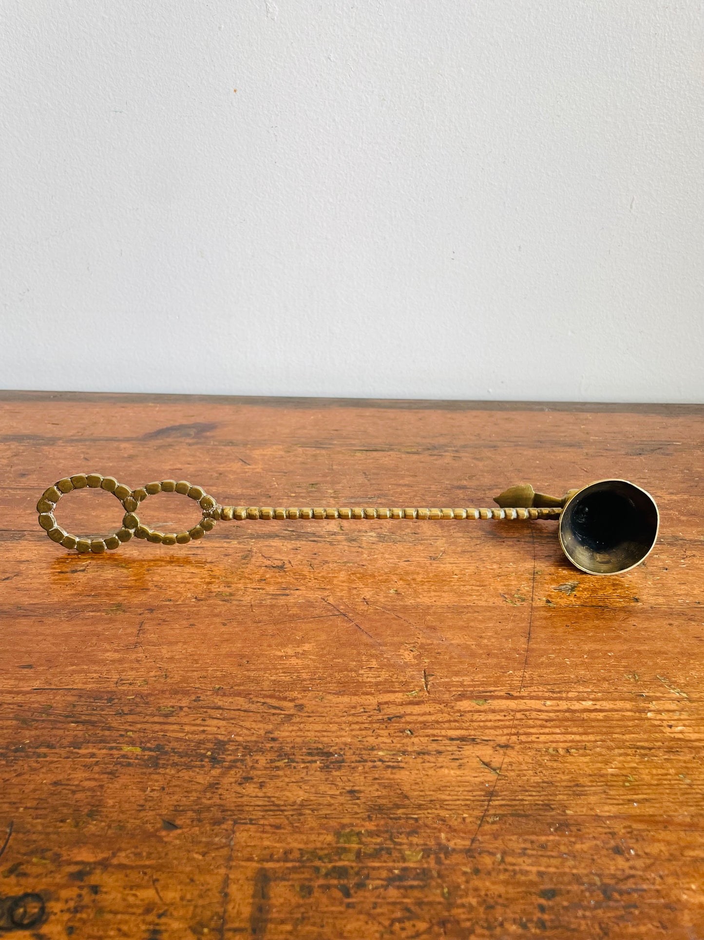 Vintage Solid Brass Candle Snuffer with Bird Figurine Design