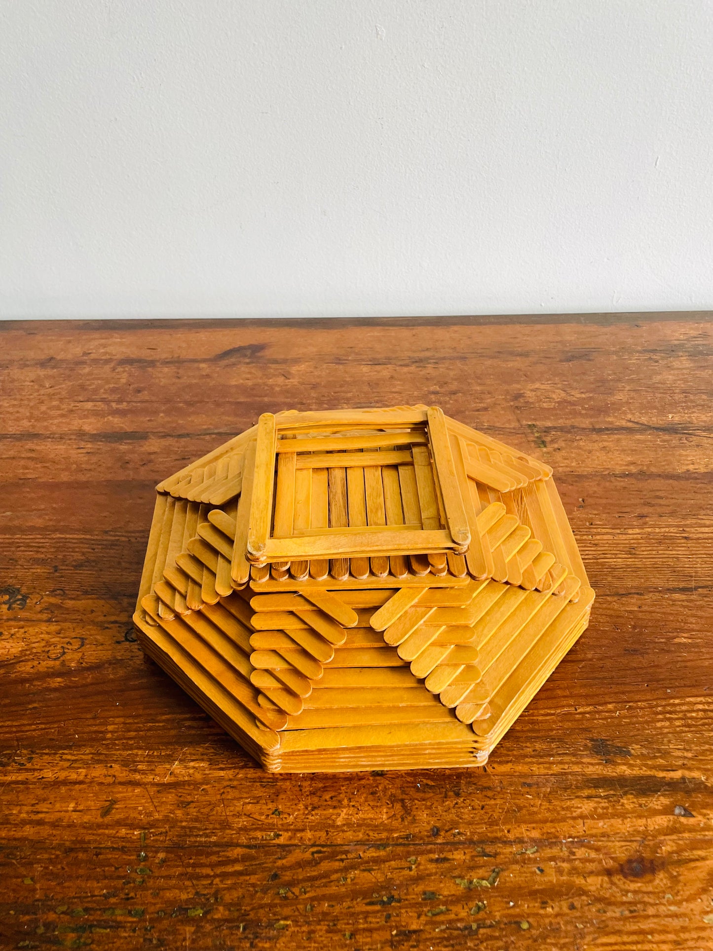 Handmade Wooden Popsicle Stick Bowl