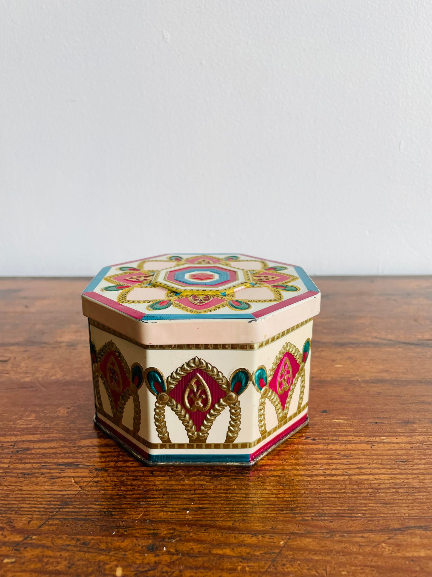 Mystery Button Box - Bright & Fun Tin Container Full of Vintage Buttons
