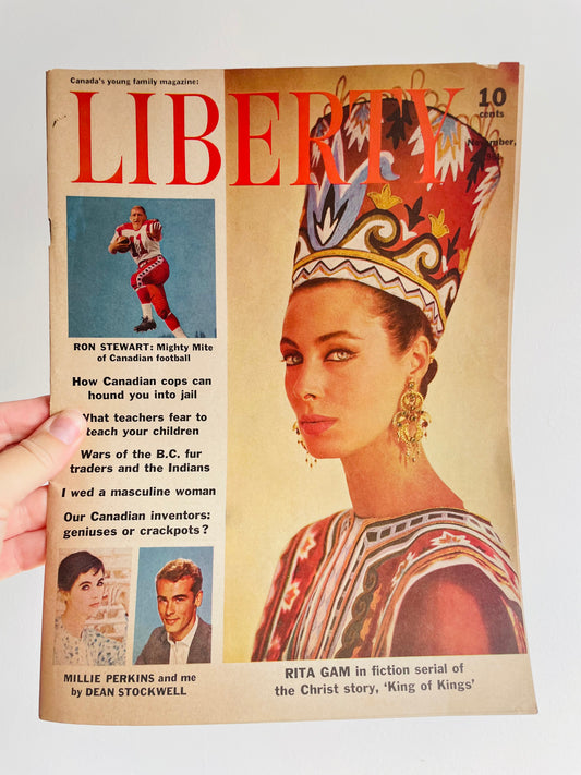 Liberty Magazine - Rita Gam on Cover - November 1961