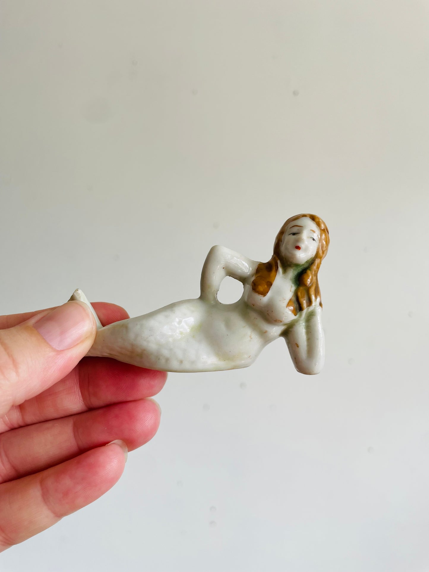 Vintage Reclining Mermaid Figurine - Made in Japan