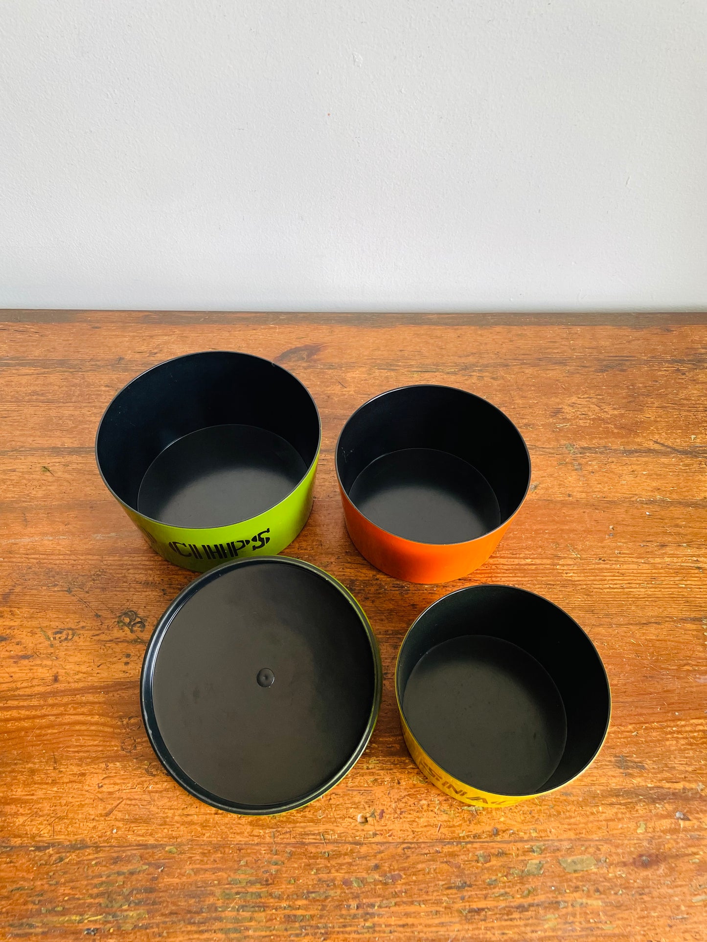 Vintage Mid-Century Modern Nesting Party Snack Bowls - Potato Chips, Pretzels & Snacks