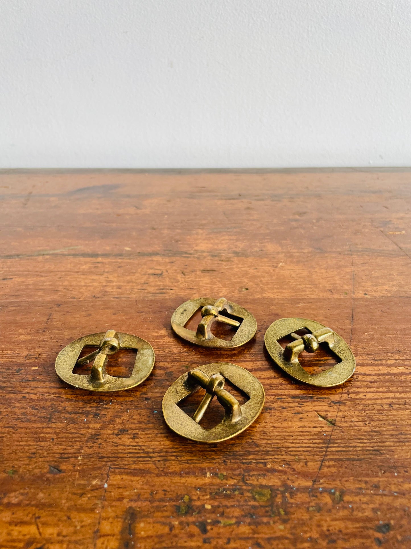 Solid Brass Buckles - Set of 4