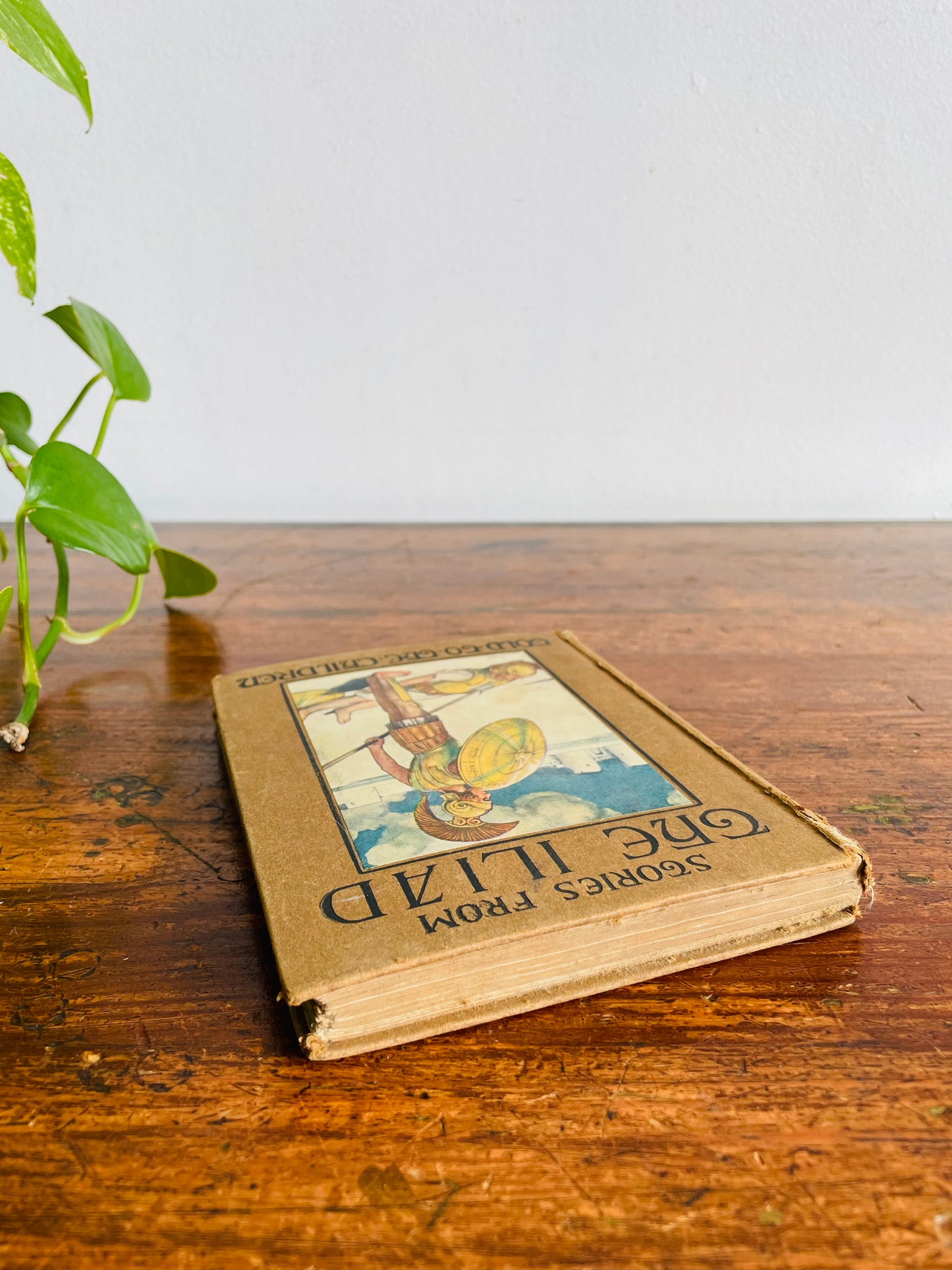 Antique Early 1900s Stories from The Iliad Hardcover Pocket Book - Told to the Children Series - Jeanie Lang - Pictures by W. Heath Robinson