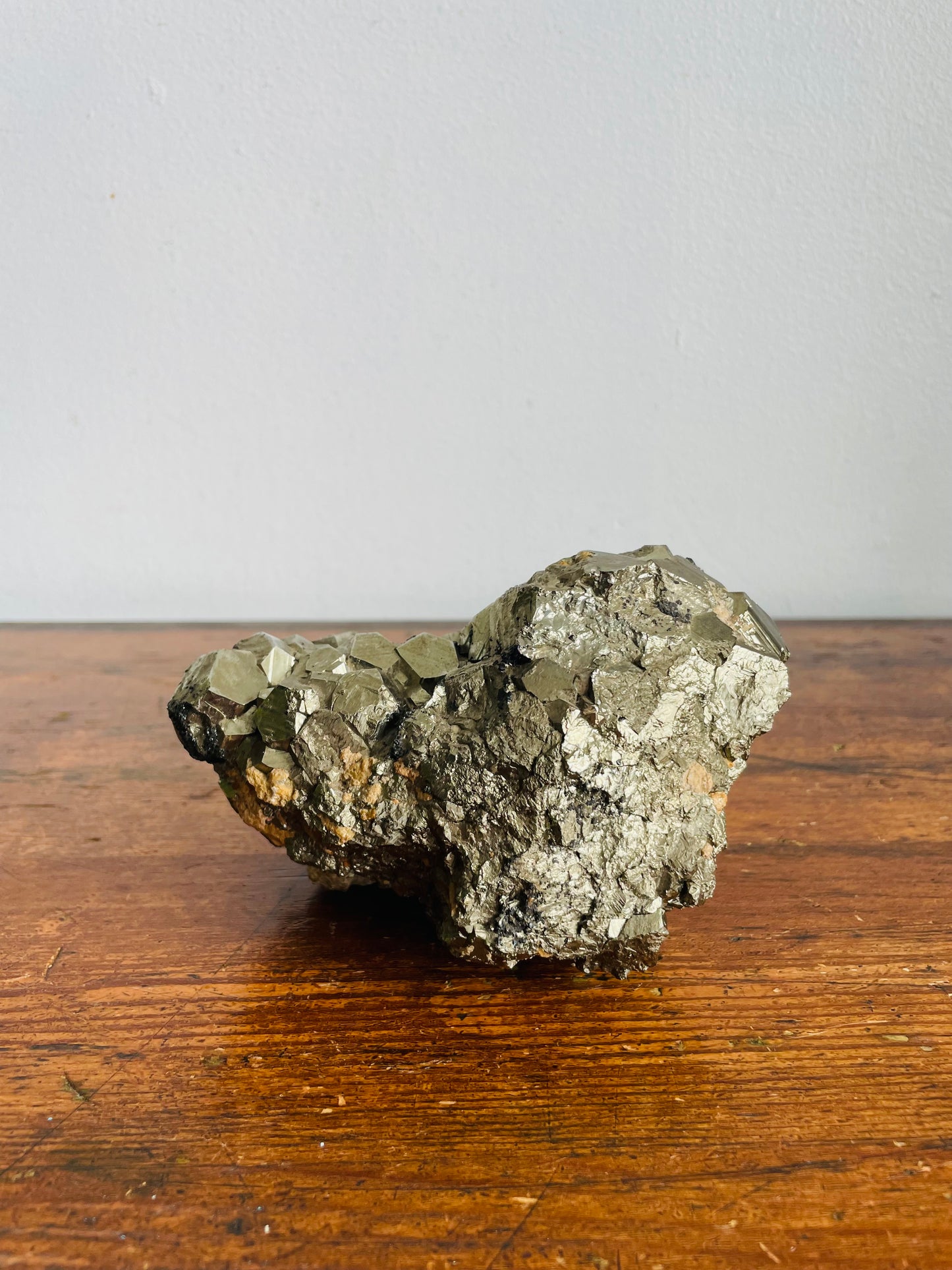 Vintage Large & Heavy 5.64 Pound Pyrite Rock Cluster - Fool's Gold - Geology Specimen - Product of Peru