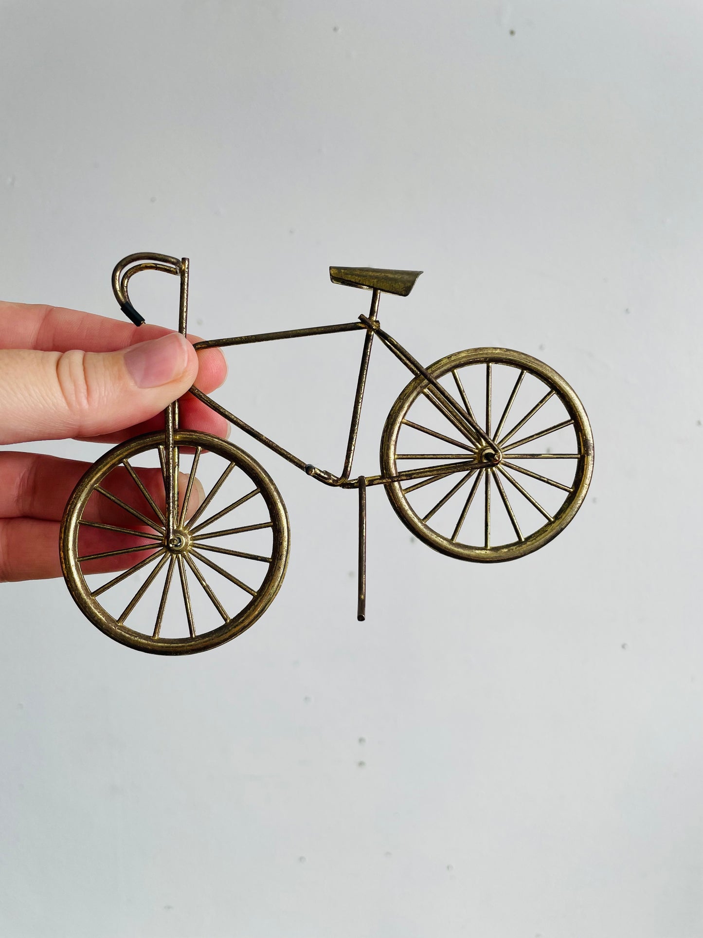 Vintage Mini Brass Bicycle with Kickstand - Perfect Gift for a Bike Rider!