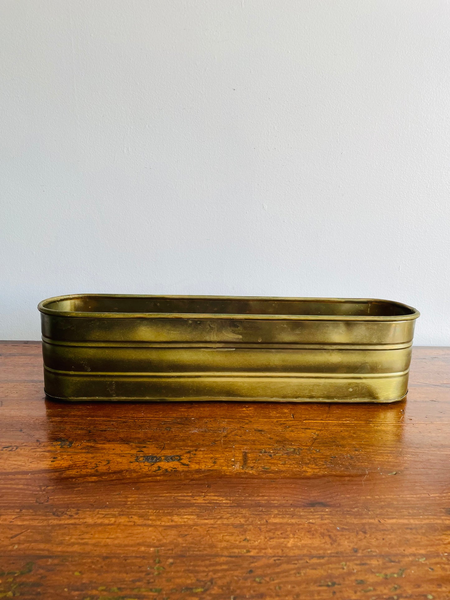 Long Brass Windowsill Trough Planter - Made In India