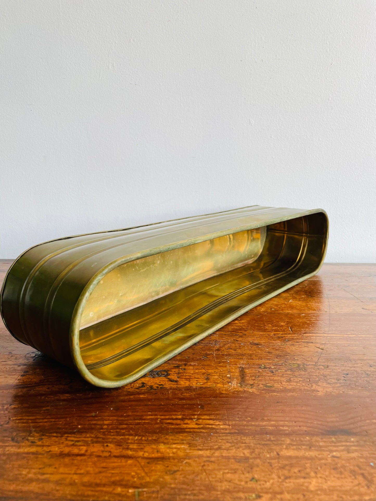 Long Brass Windowsill Trough Planter - Made In India