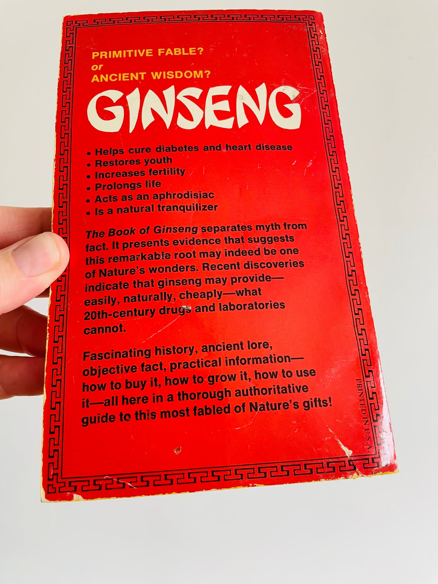 The Book of Ginseng Paperback Book by Sarah Harriman (1977)